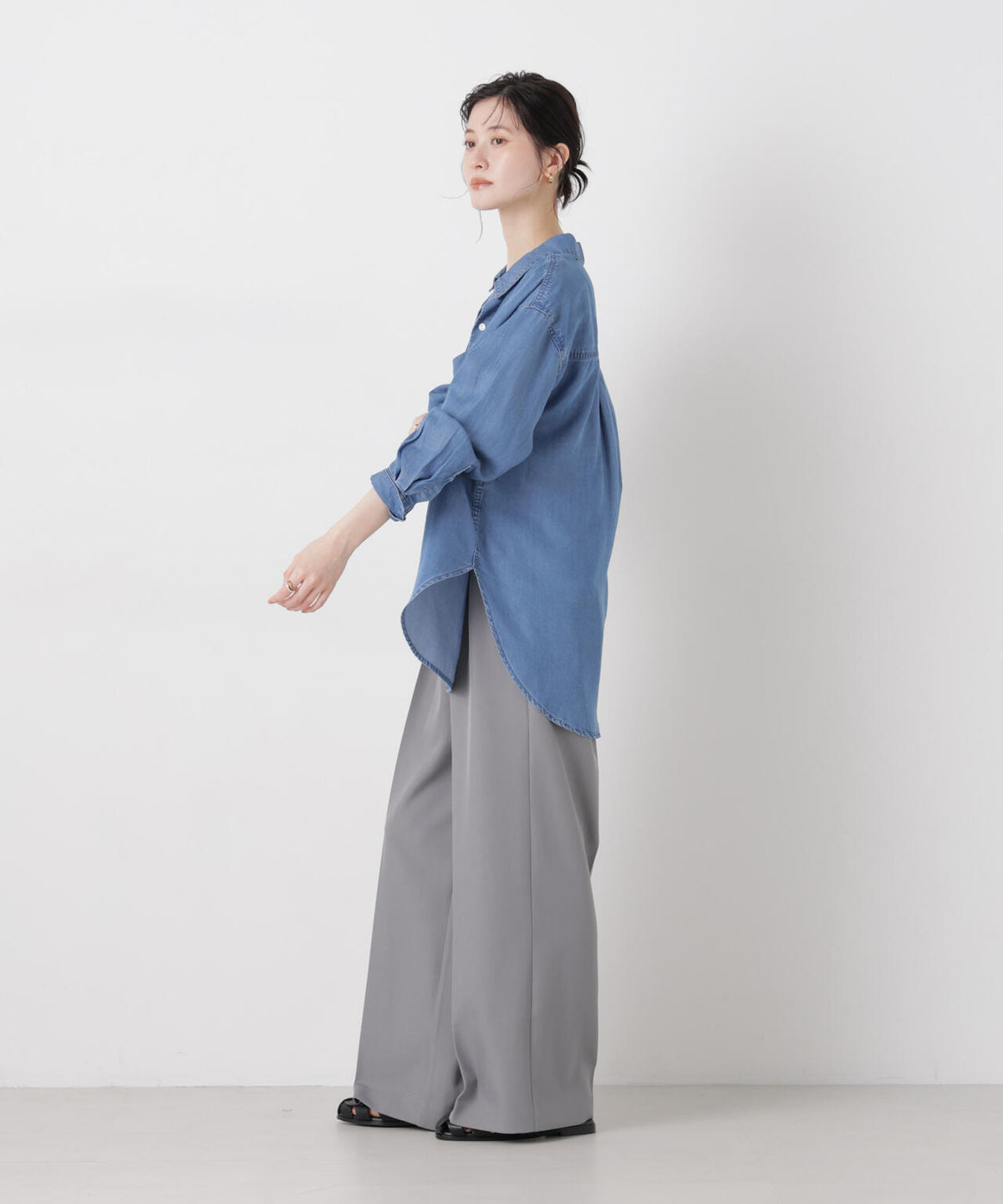 デニムワイドシャツ 6736120311