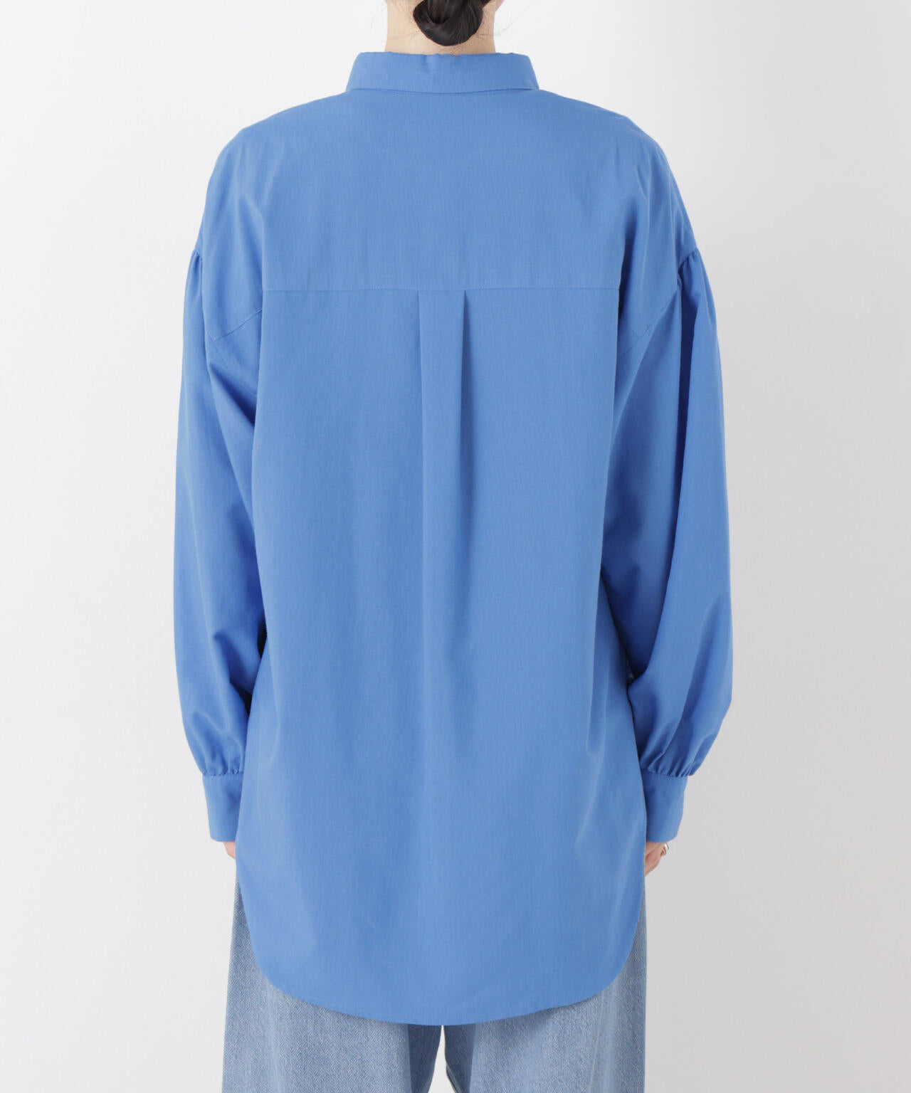 マシンウォッシャブルリネン混 ボリュームスリーブシャツ 6736120315