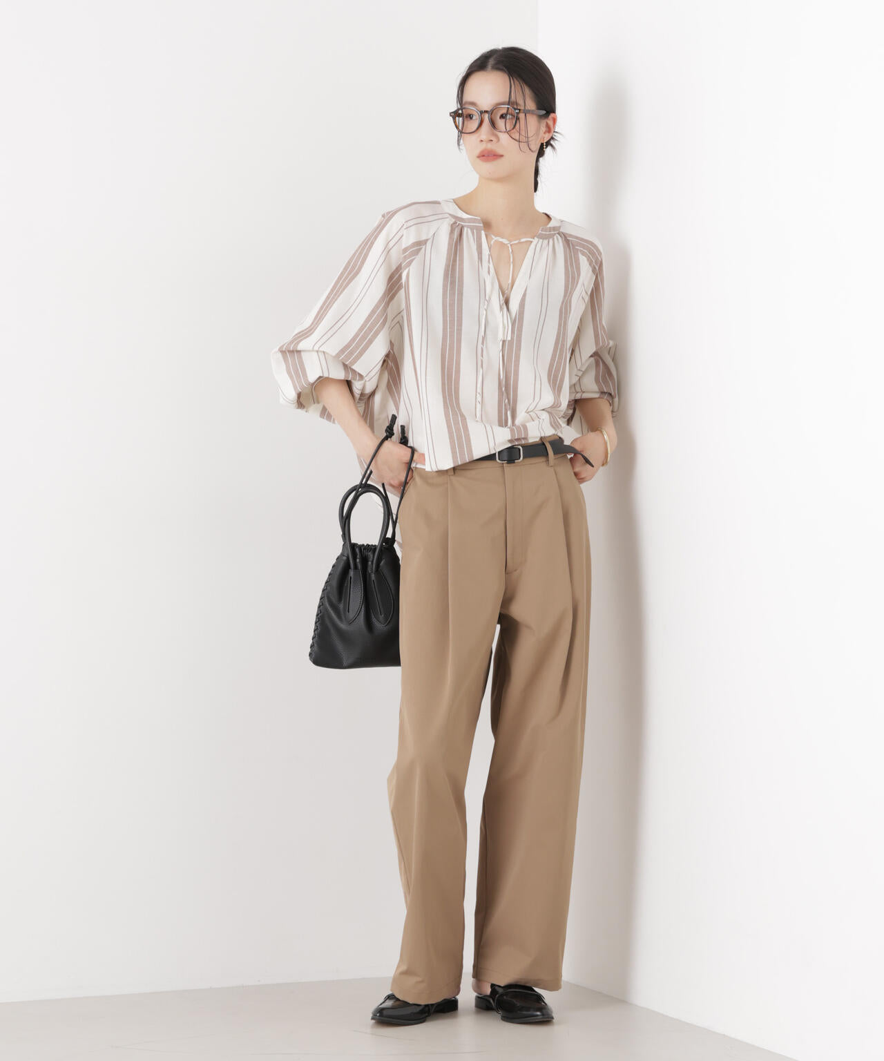 マシンウォッシャブルリネン混 ドルマンプルオーバーブラウス 6736120316