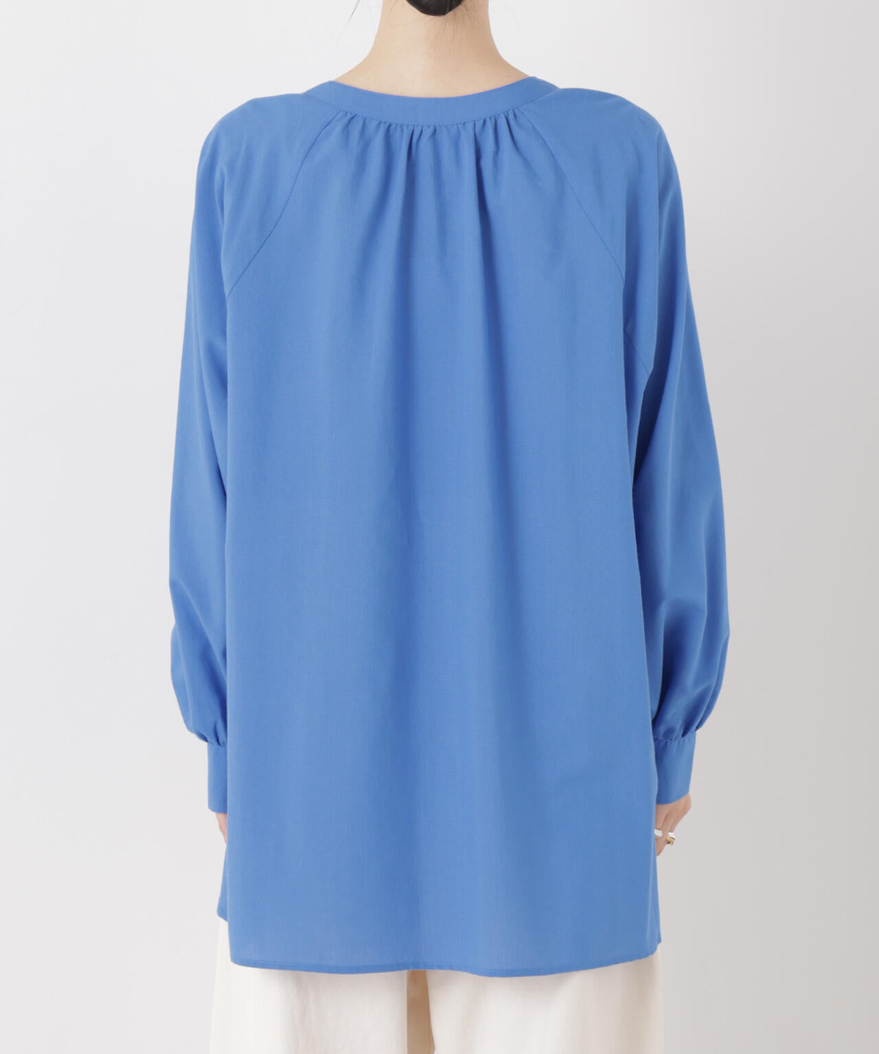 マシンウォッシャブルリネン混 ドルマンプルオーバーブラウス 6736120316