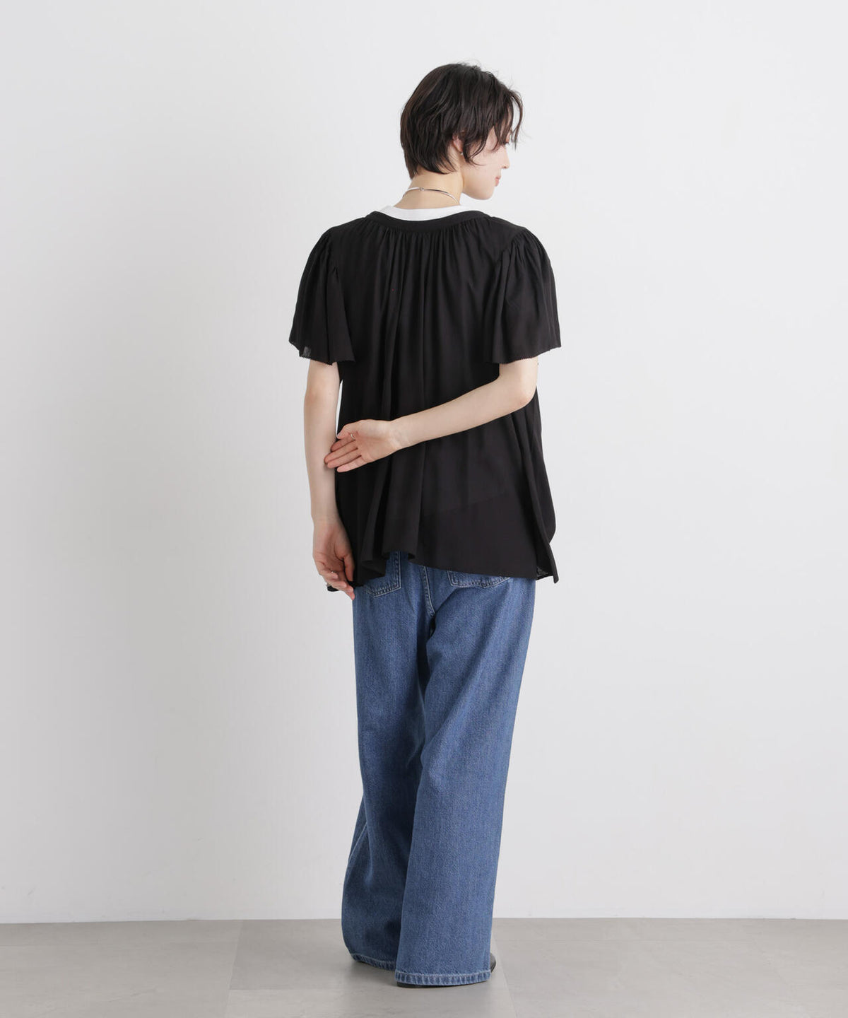 made in INDIA 前後2wayフレンチブラウス(セットアップ可) 6736121300