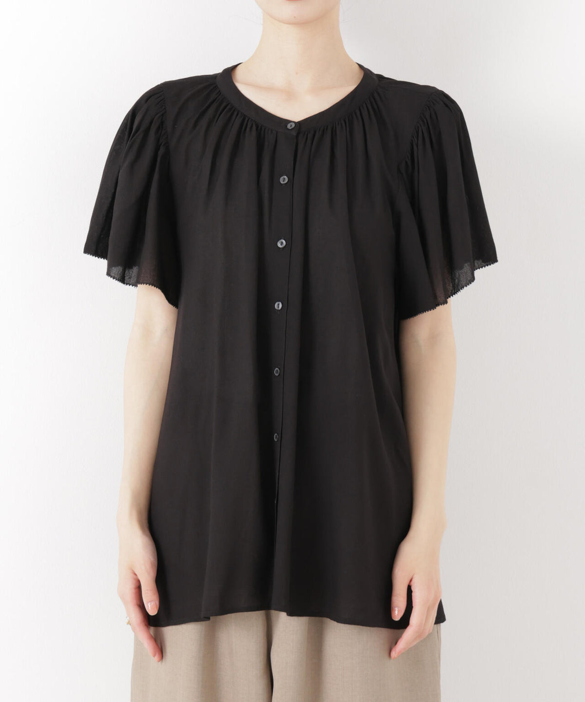 made in INDIA 前後2wayフレンチブラウス(セットアップ可) 6736121300