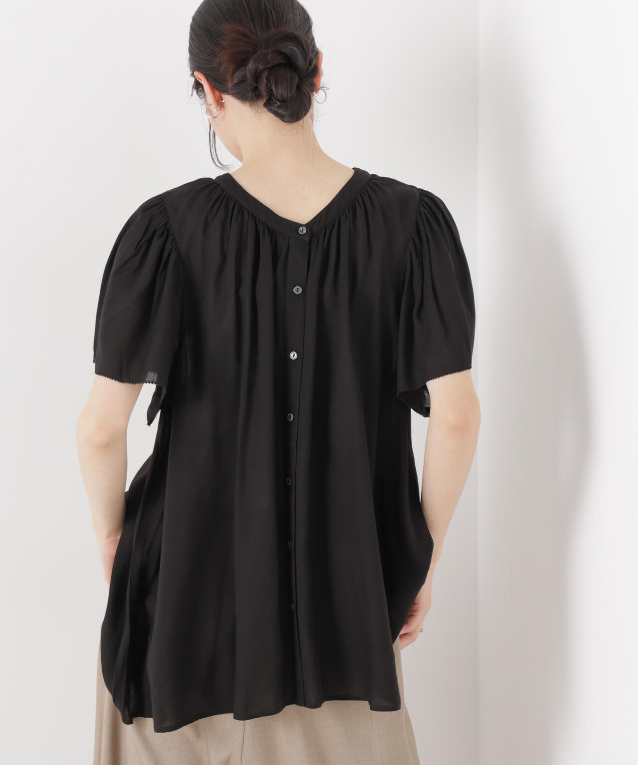 made in INDIA 前後2wayフレンチブラウス(セットアップ可) 6736121300