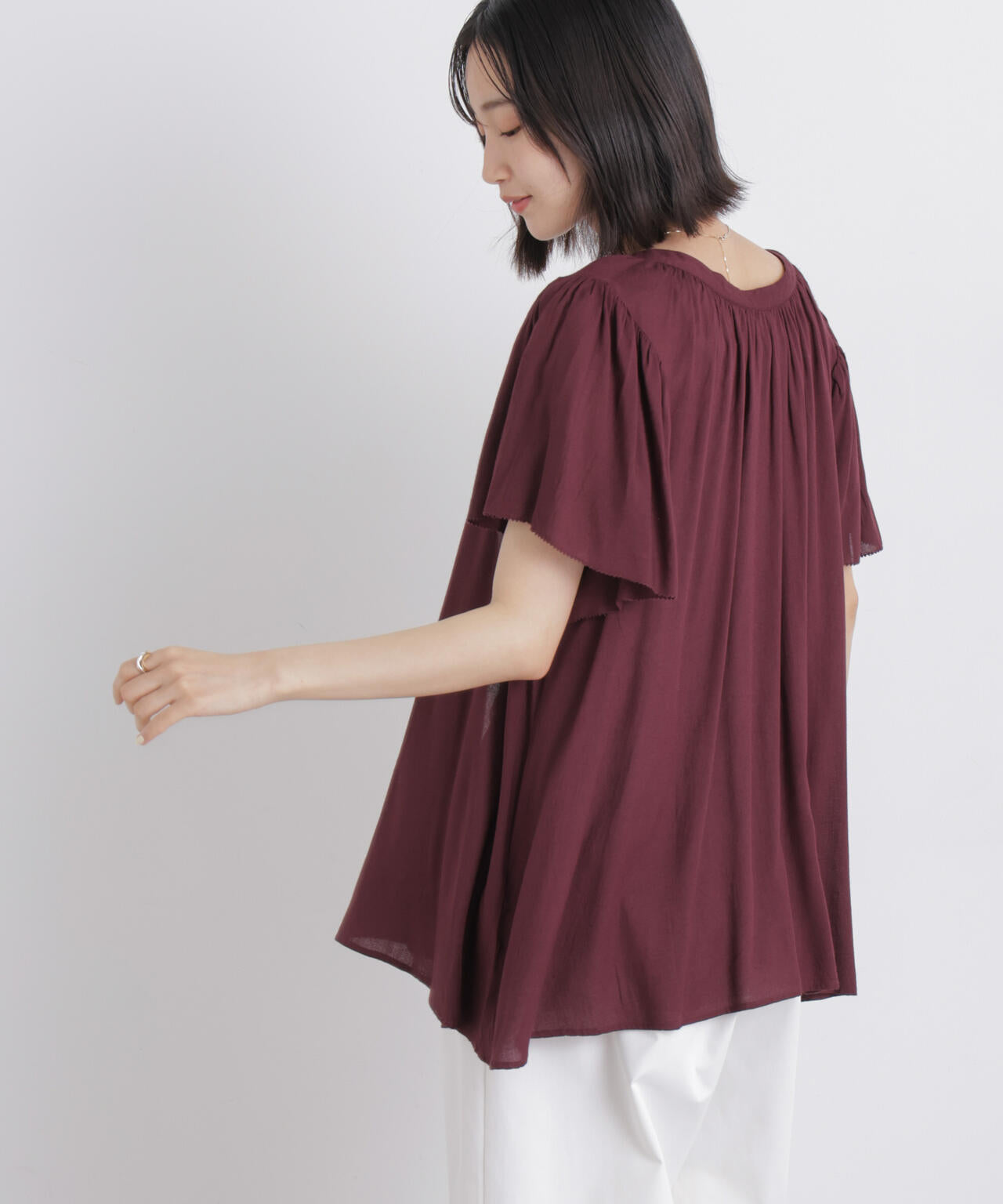 made in INDIA 前後2wayフレンチブラウス(セットアップ可) 6736121300