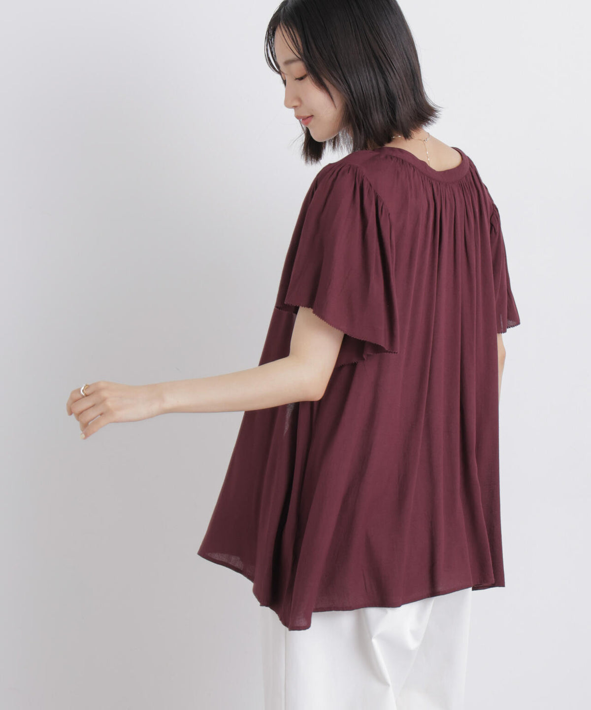 made in INDIA 前後2wayフレンチブラウス(セットアップ可) 6736121300