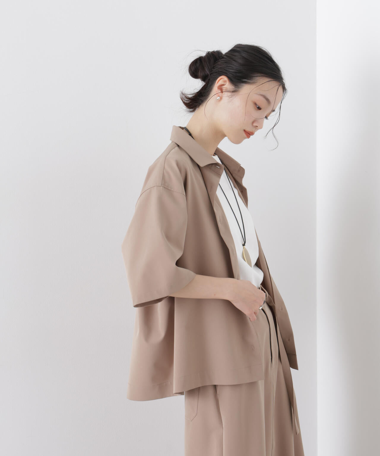 多機能2wayストレッチ ハーフスリーブシャツ(セットアップ可) 6736121301