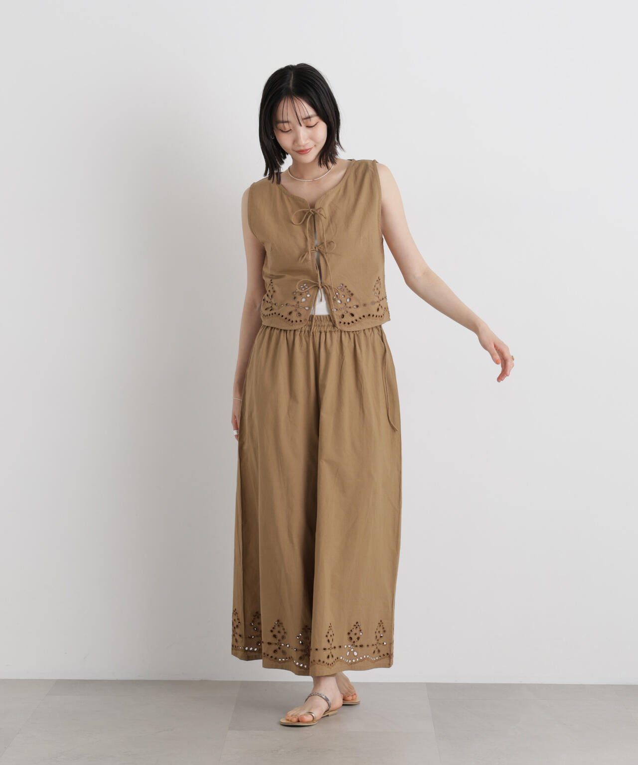 made in INDIA カットワークエンブロイダリージレ(セットアップ可) 6736121302