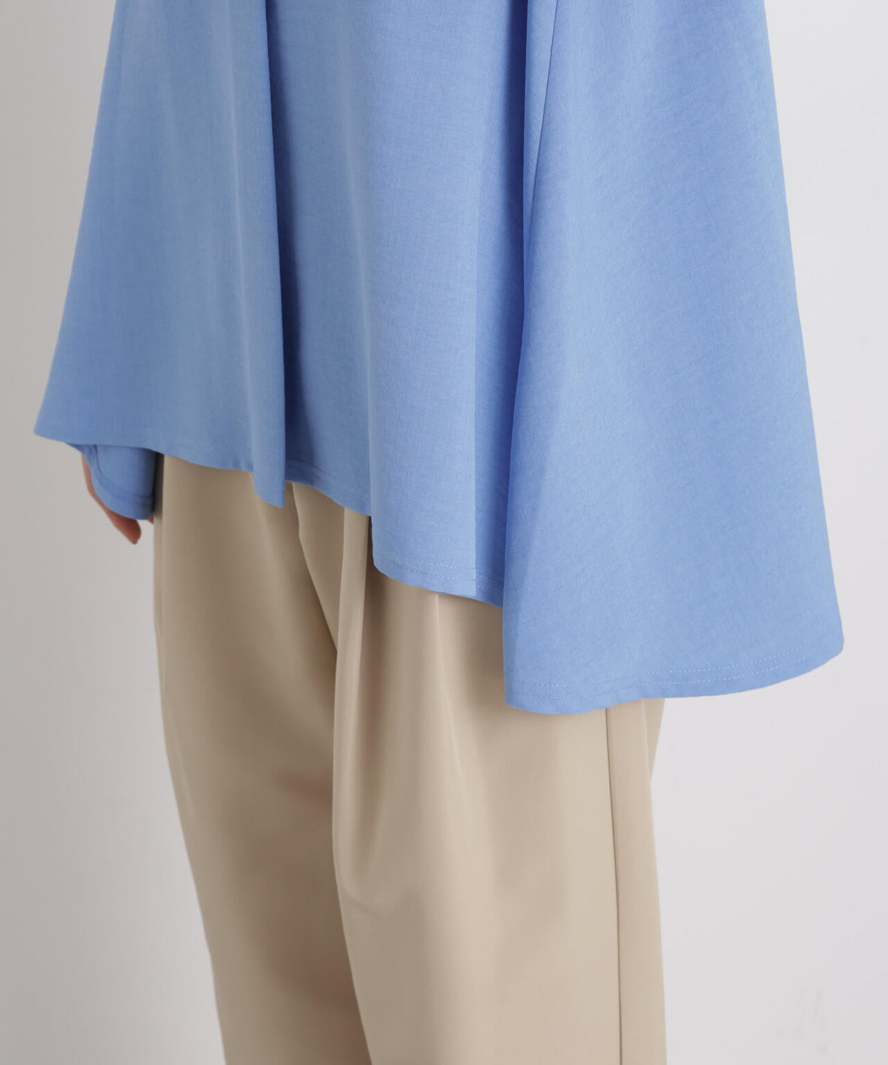 多機能リネンライクケープカラーセットデザインブラウス 6736121307