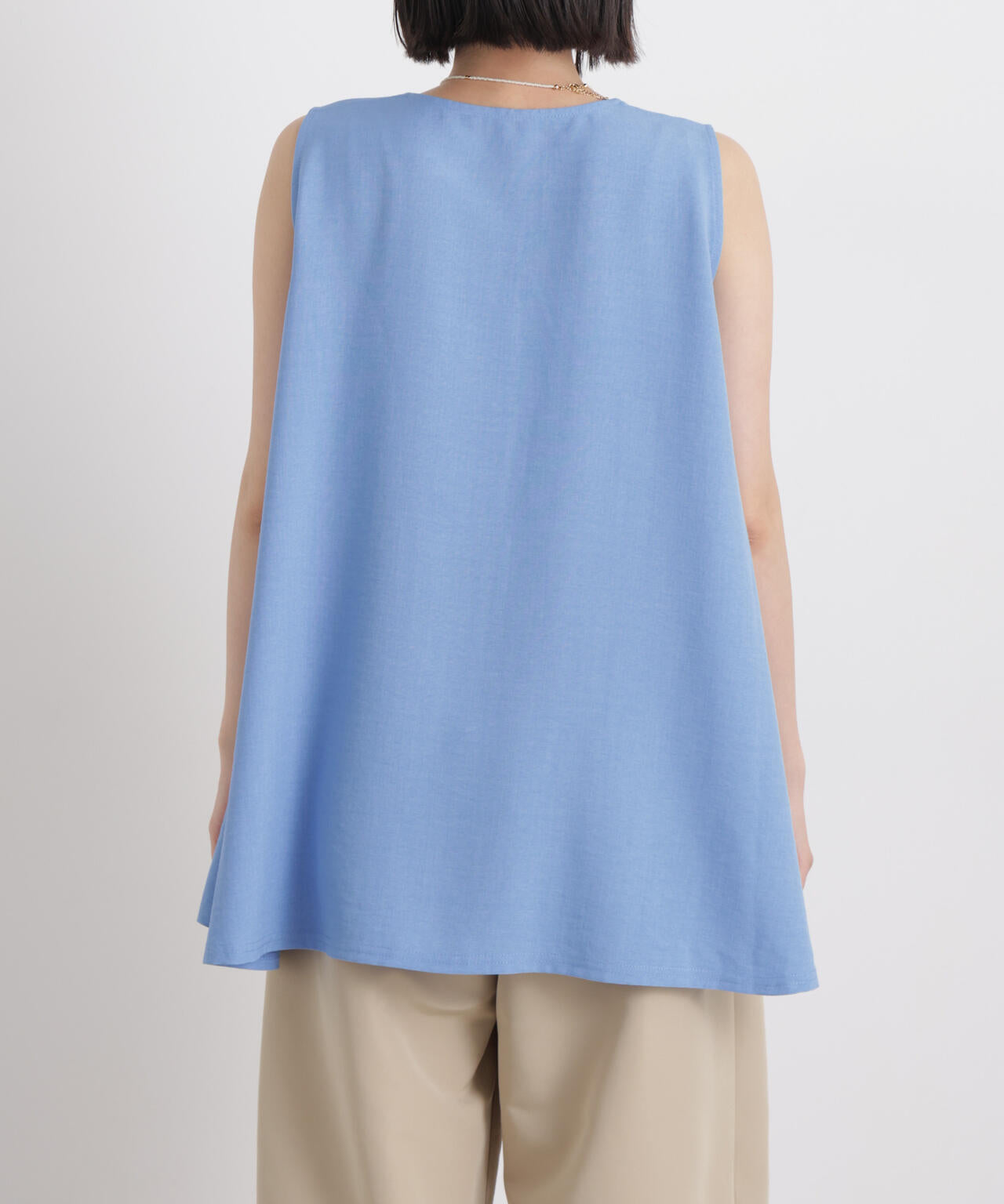 多機能リネンライクケープカラーセットデザインブラウス 6736121307