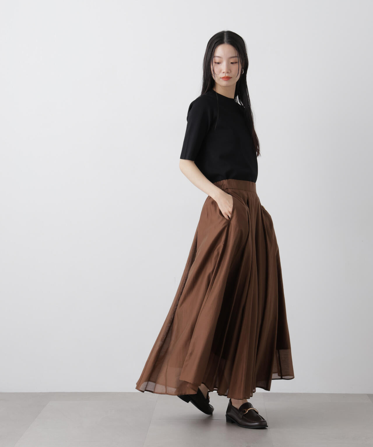 洗濯機洗い可UVカット接触冷感半袖ニット 6736122313