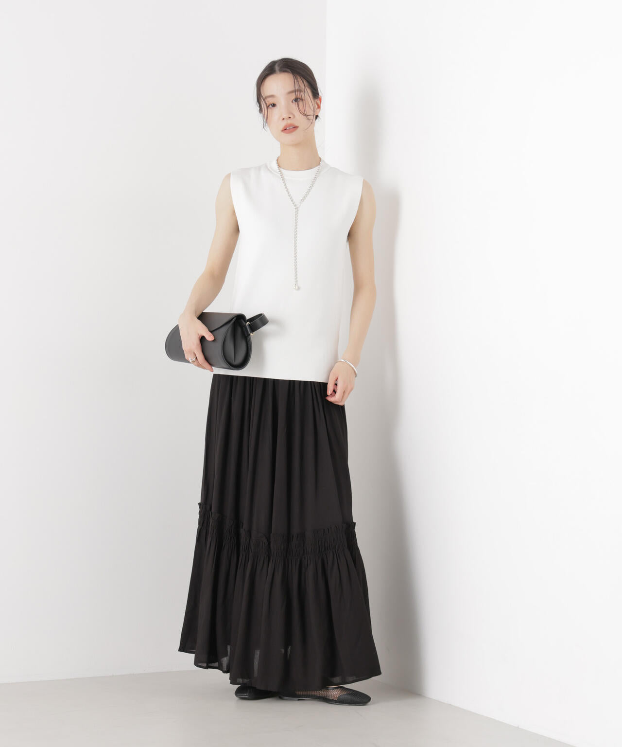 洗濯機洗い可UVカット接触冷感ノースリーブニット 6736122315