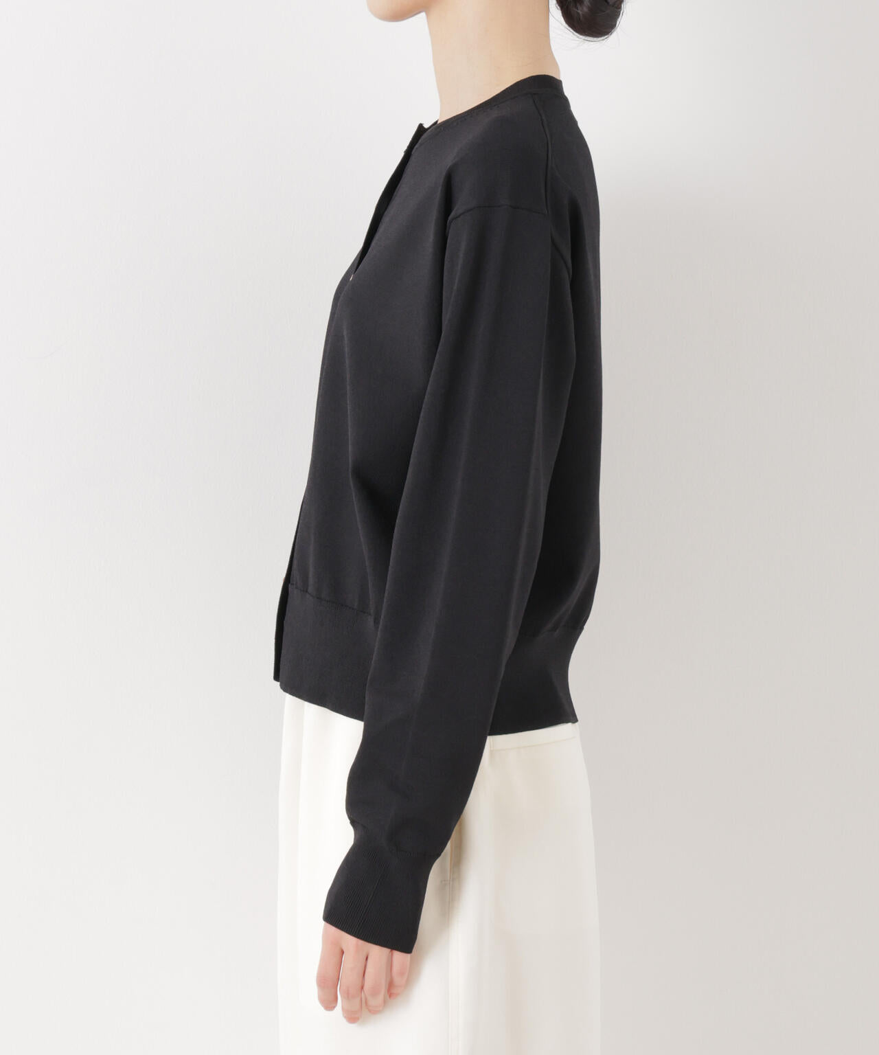 洗濯機洗い可UVカット接触冷感金ボタンクルーカーディガン 6736122316