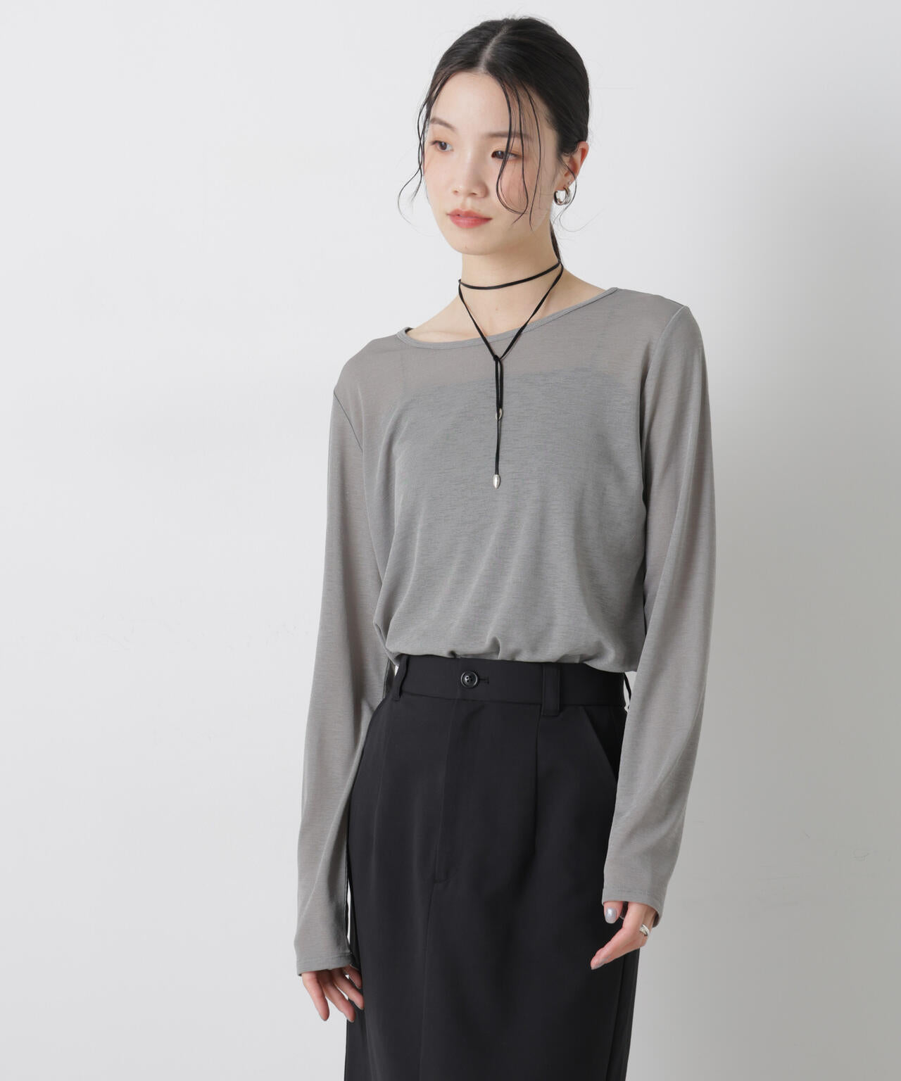 スラブシアーロングスリーブTシャツ 6736123301