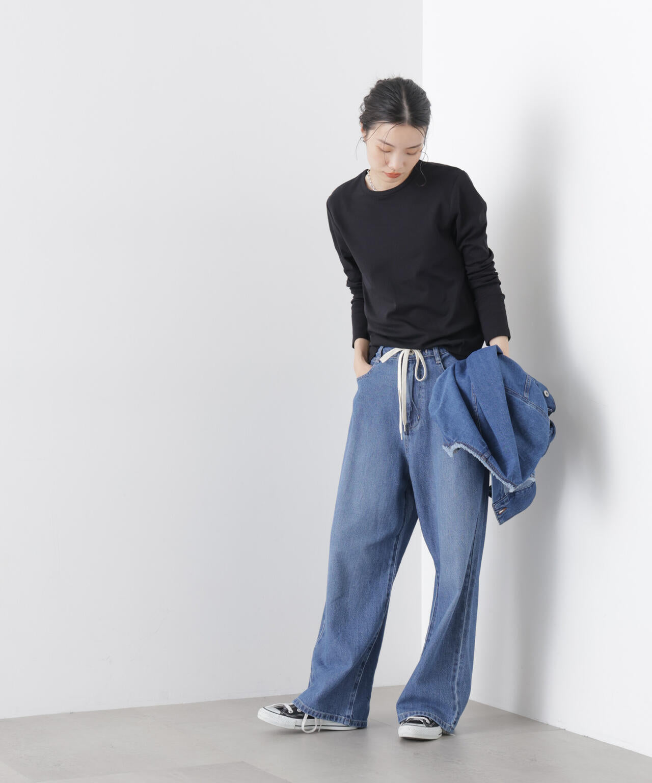 Repur加工 スムースシルケットロングスリーブトップス 6736123308