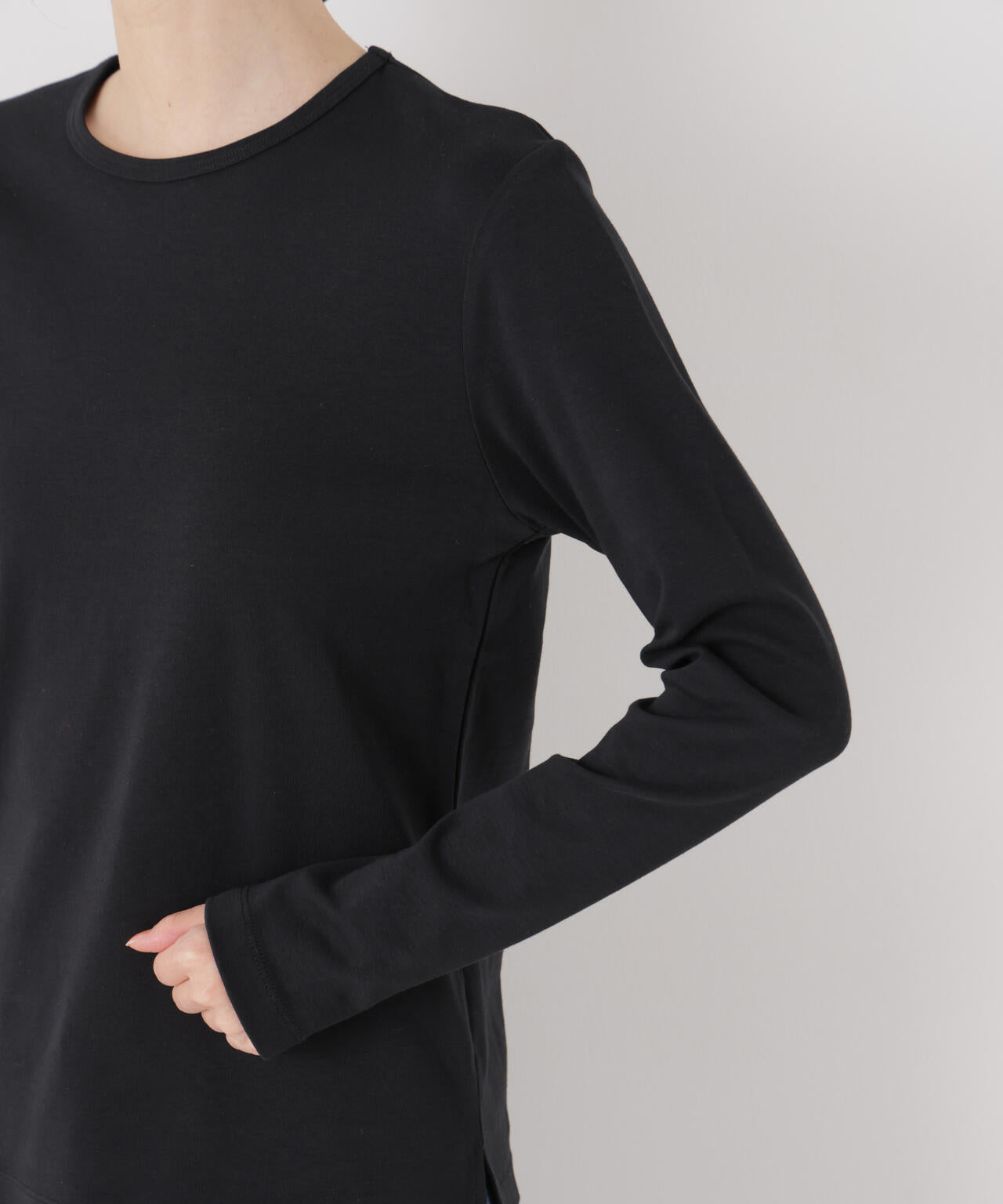 Repur加工 スムースシルケットロングスリーブトップス 6736123308
