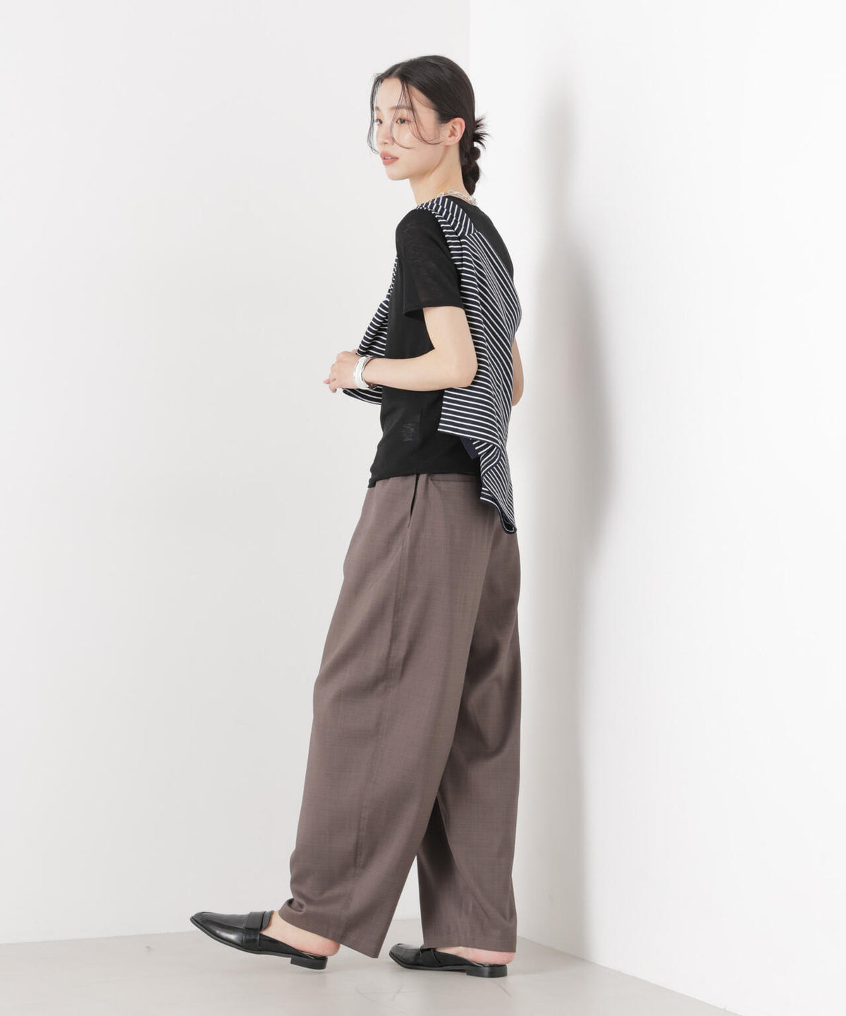 スラブシアー半袖Tシャツ 6736124301