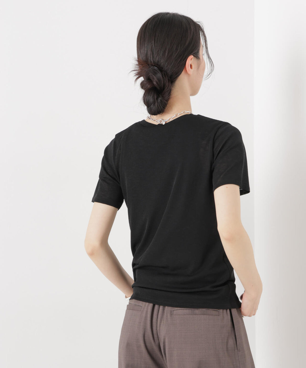 スラブシアー半袖Tシャツ 6736124301