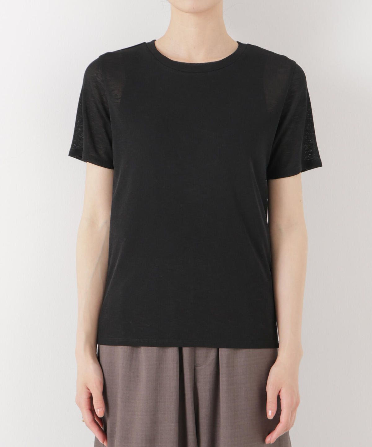スラブシアー半袖Tシャツ 6736124301