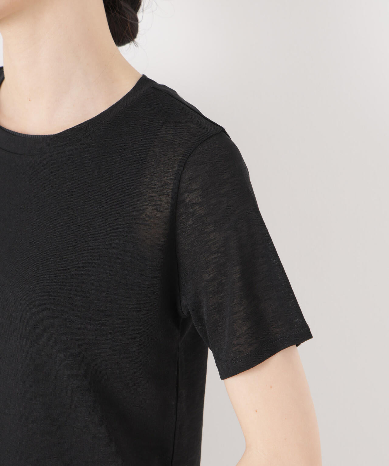 スラブシアー半袖Tシャツ 6736124301