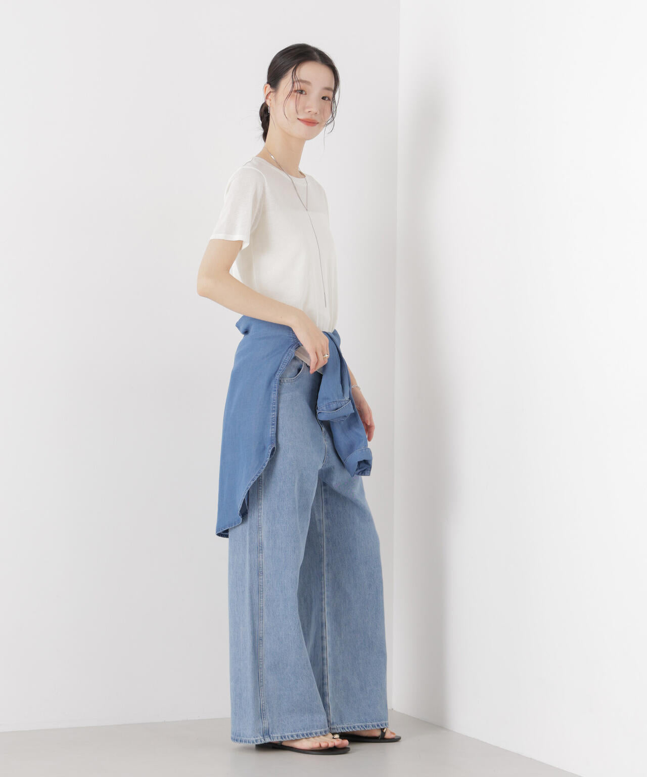 スラブシアー半袖Tシャツ 6736124301