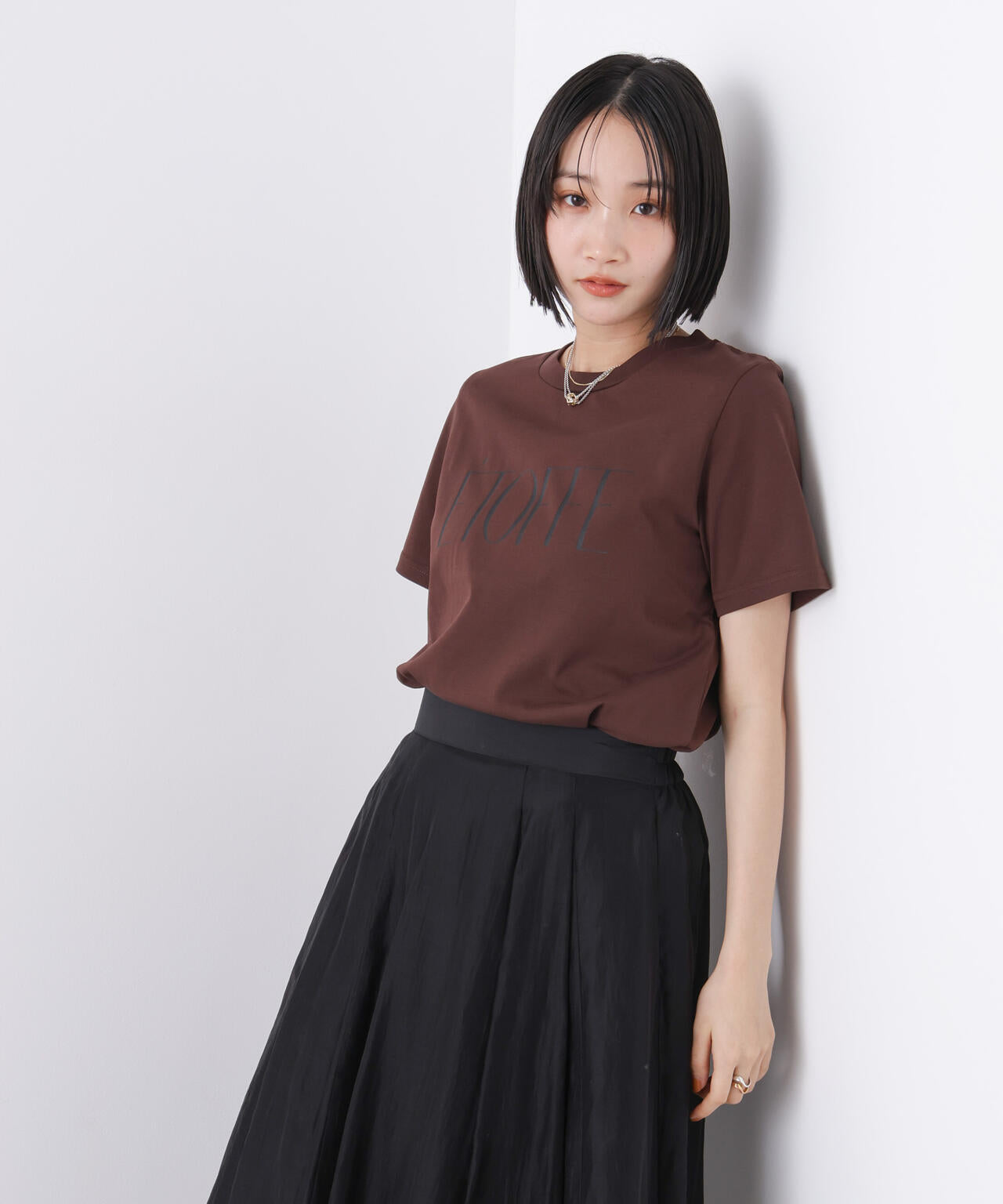 接触冷感&紫外線防止機能 ロゴプリントTシャツ 6736124302