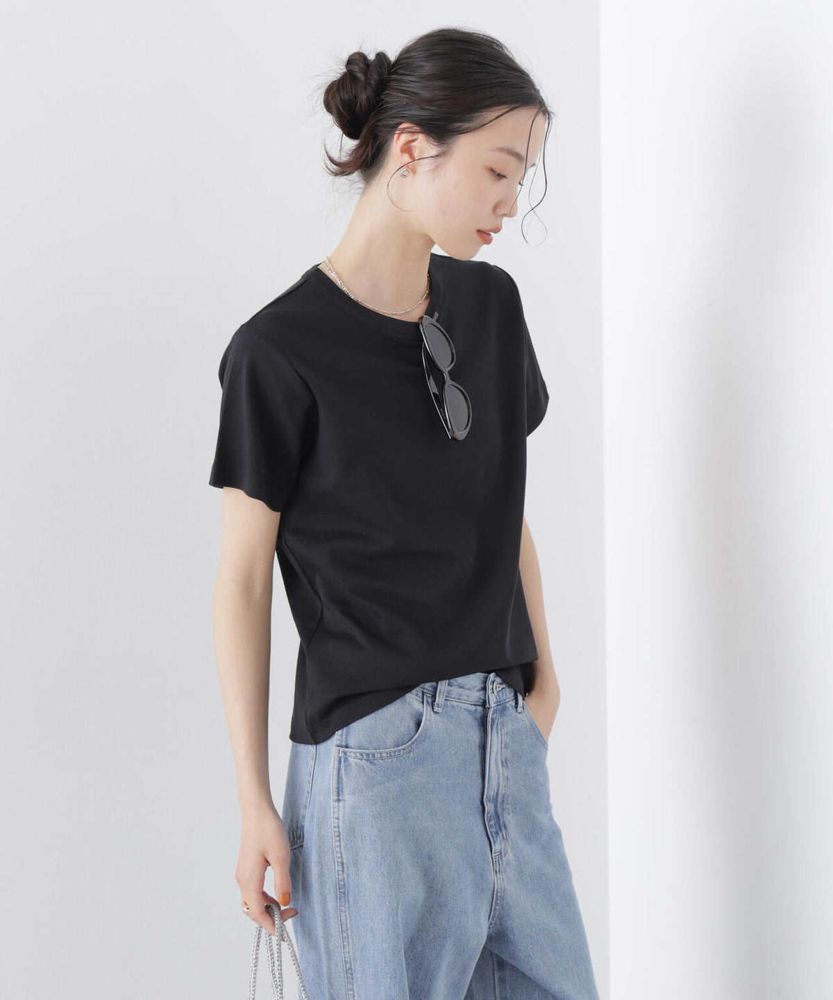 Repur加工 スムースシルケットクルーネックTシャツ 6736124303