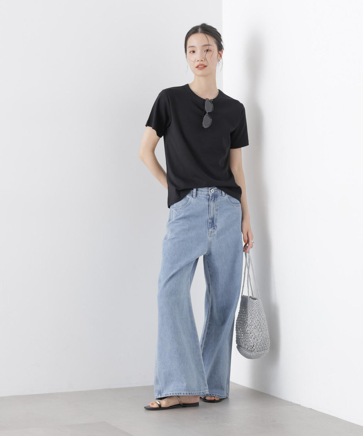 Repur加工 スムースシルケットクルーネックTシャツ 6736124303