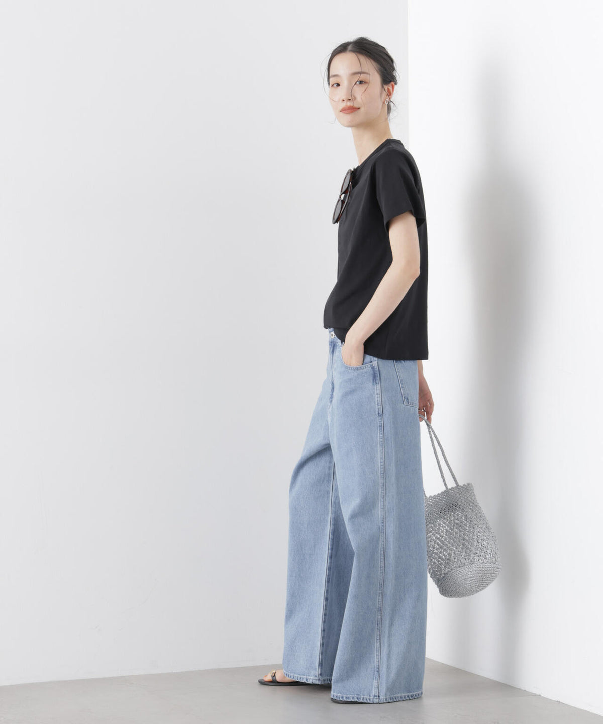 Repur加工 スムースシルケットクルーネックTシャツ 6736124303