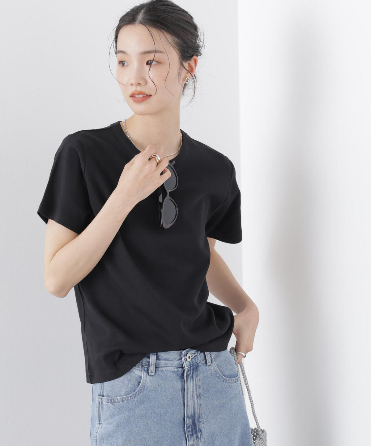 Repur加工 スムースシルケットクルーネックTシャツ 6736124303