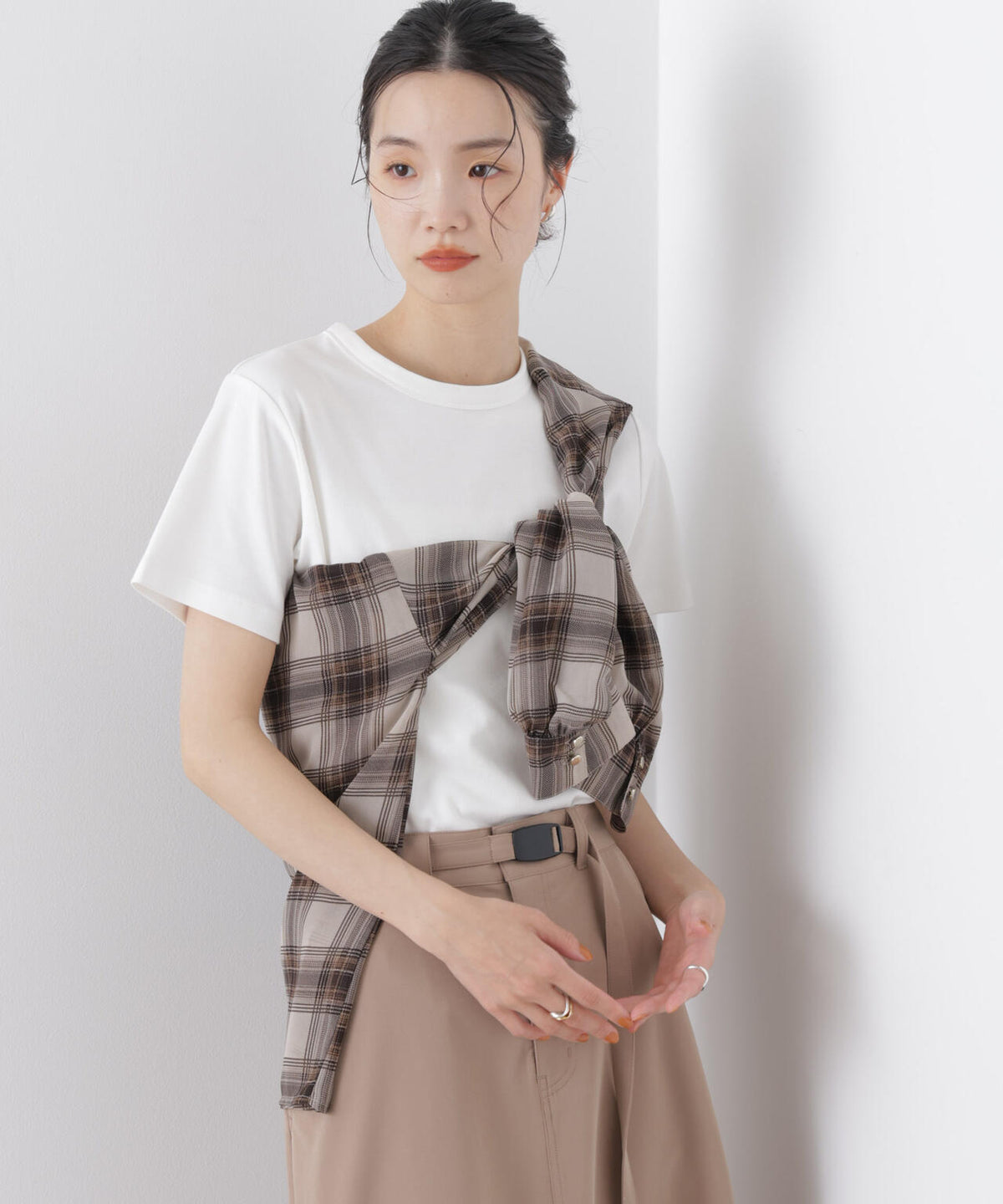 Repur加工 スムースシルケットクルーネックTシャツ 6736124303