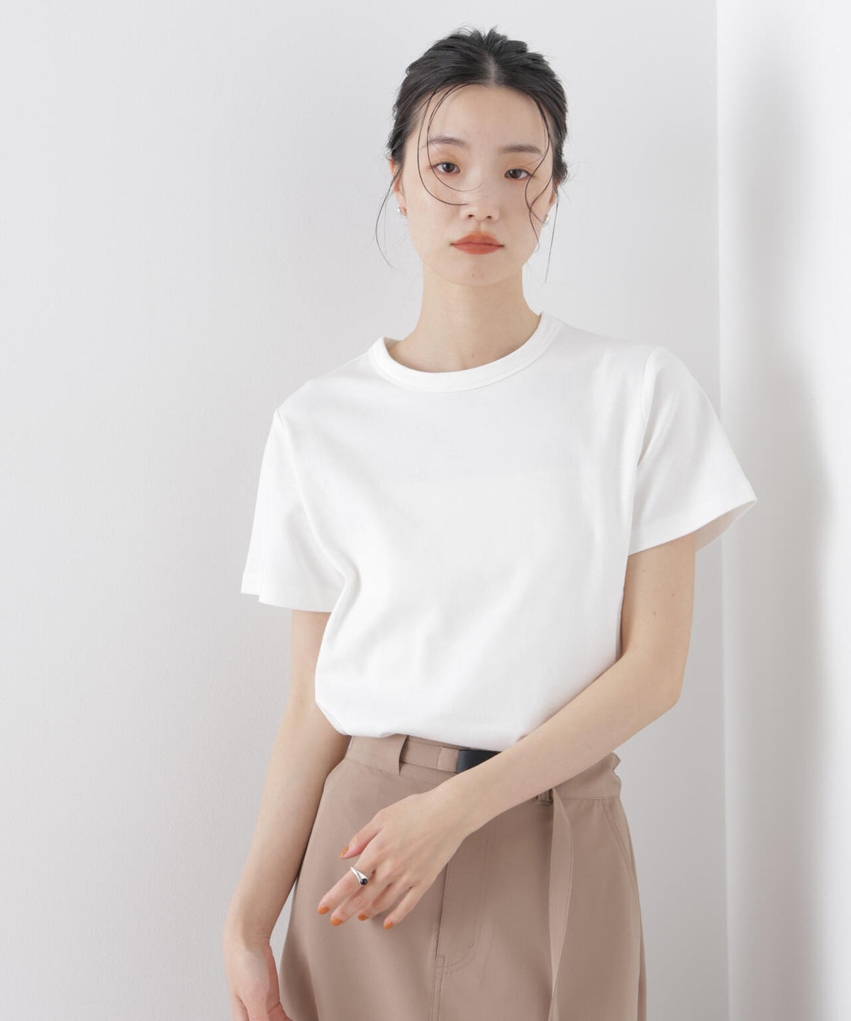 Repur加工 スムースシルケットクルーネックTシャツ 6736124303