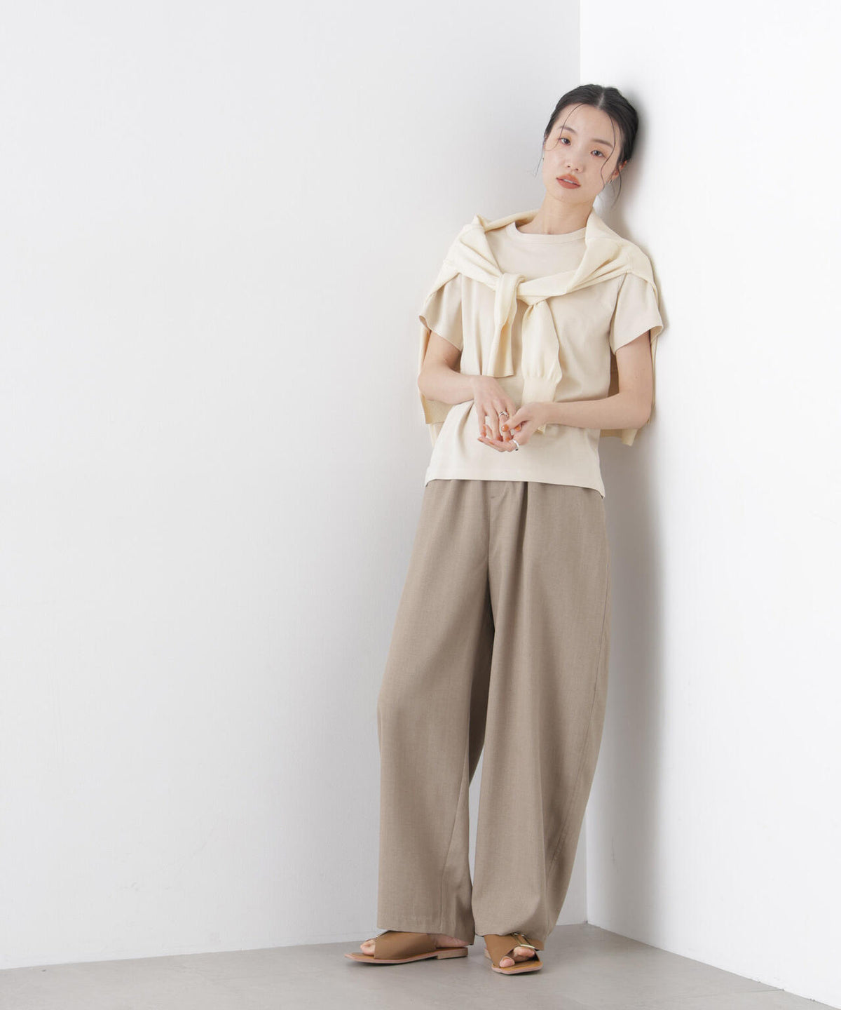 Repur加工 スムースシルケットクルーネックTシャツ 6736124303