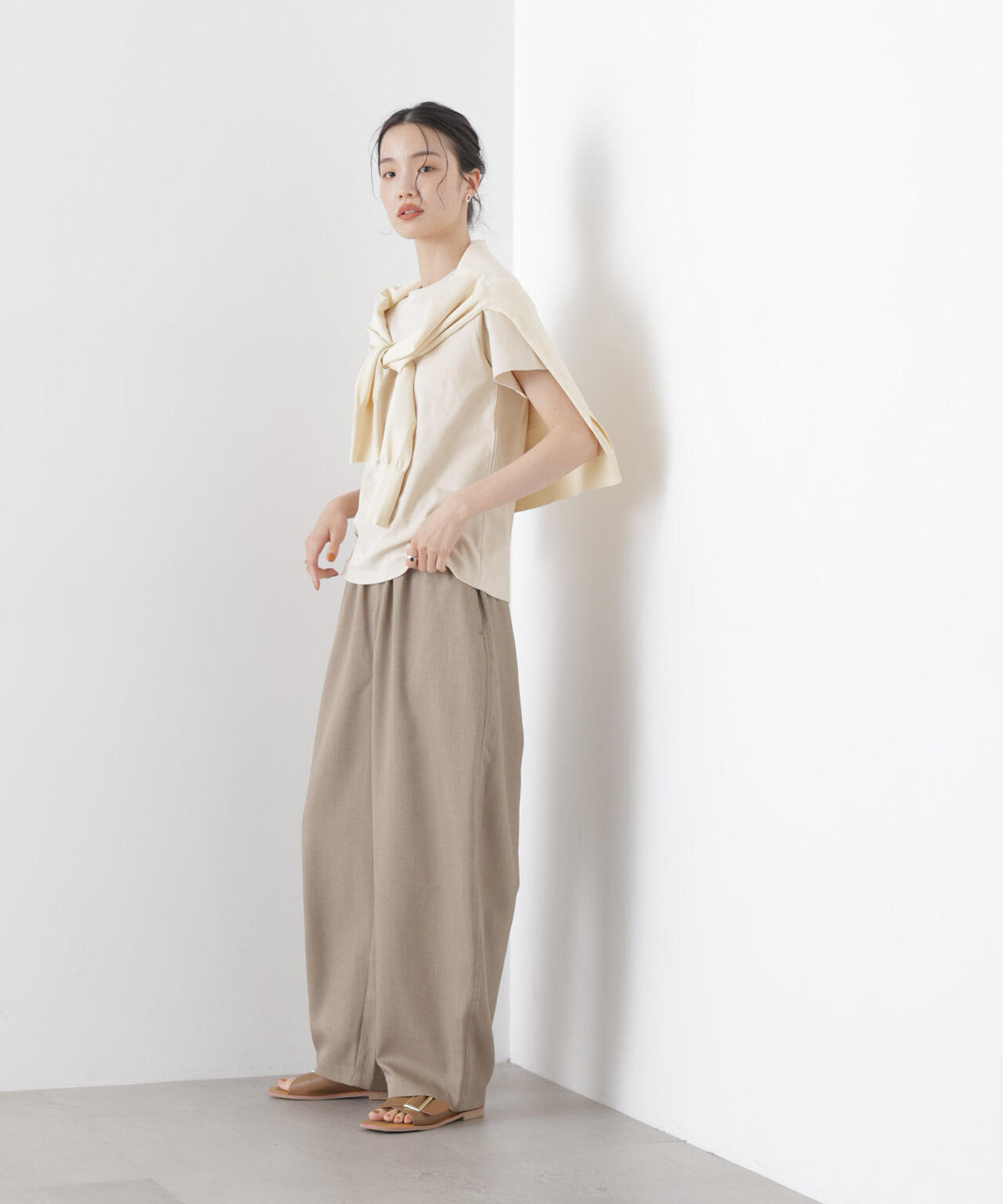 Repur加工 スムースシルケットクルーネックTシャツ 6736124303