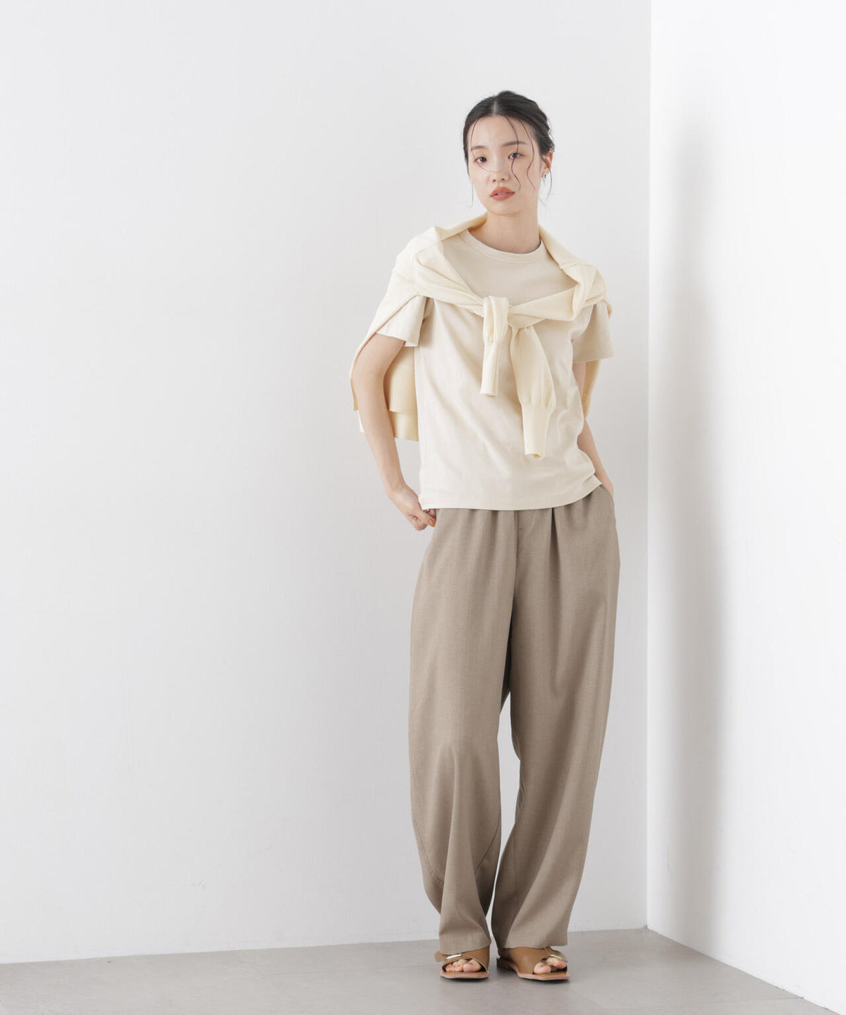 Repur加工 スムースシルケットクルーネックTシャツ 6736124303