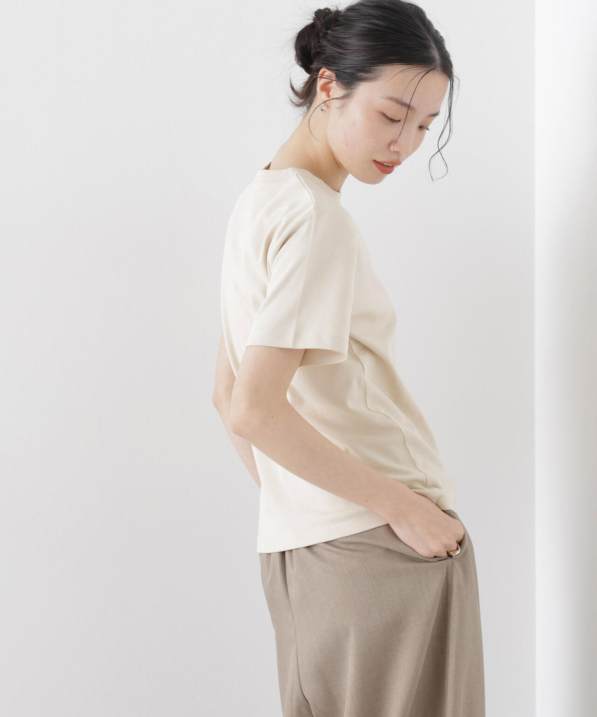 Repur加工 スムースシルケットクルーネックTシャツ 6736124303