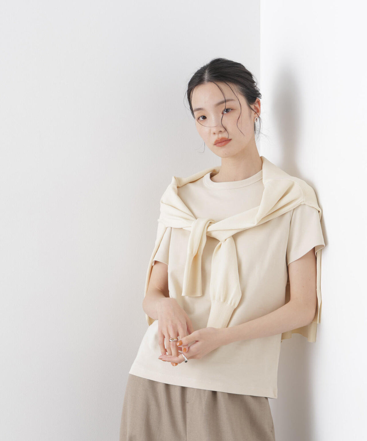 Repur加工 スムースシルケットクルーネックTシャツ 6736124303