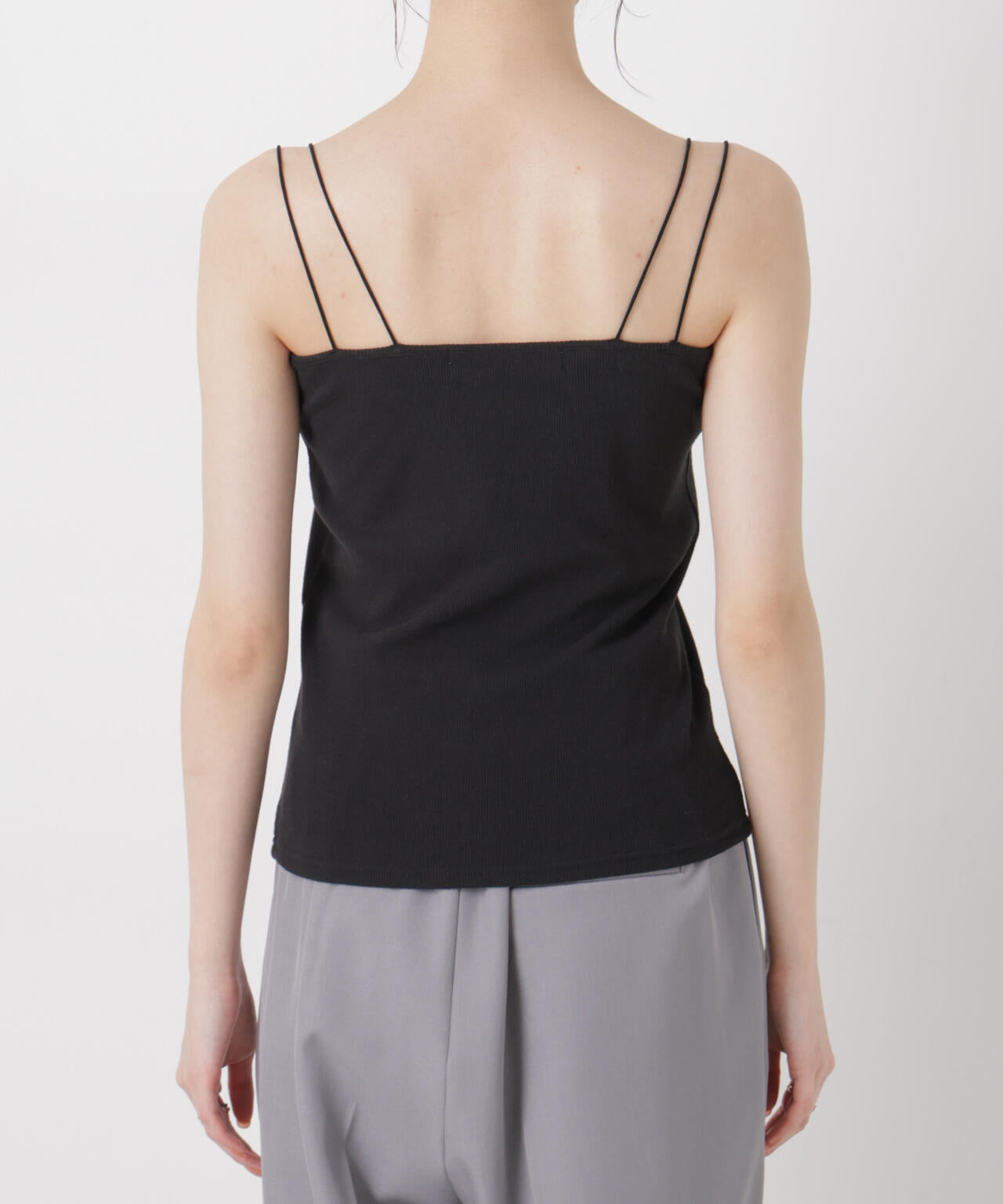 抗菌防臭リブカップ付きダブルストラップキャミソール 6736124307