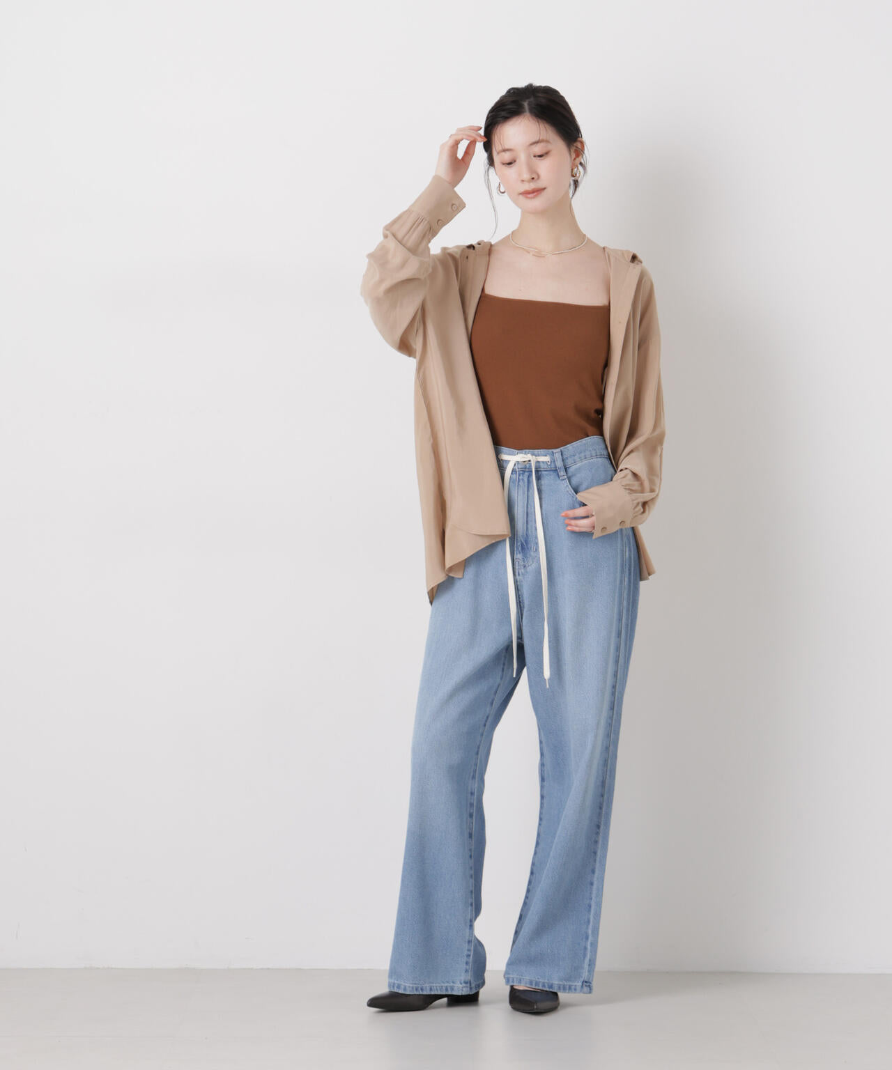 抗菌防臭リブカップ付きダブルストラップキャミソール 6736124307