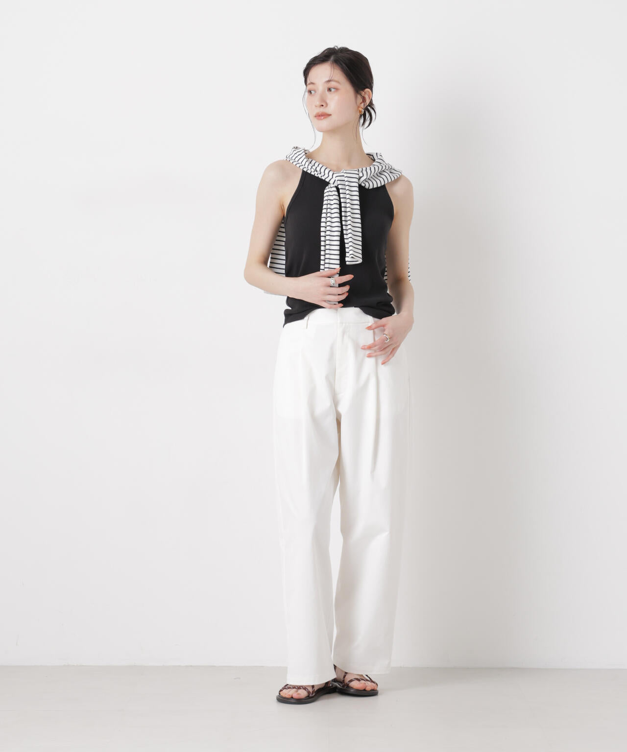 抗菌防臭リブカップ付きアメスリキャミ 6736124308