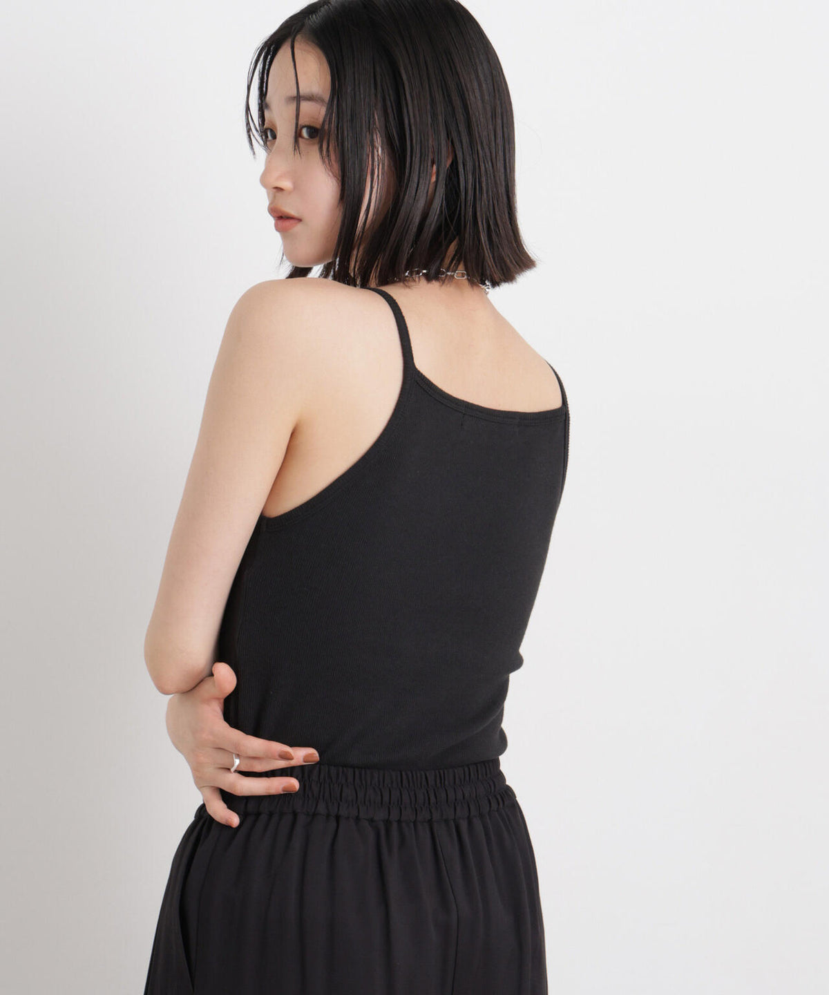 抗菌防臭リブカップ付きアメスリキャミ 6736124308