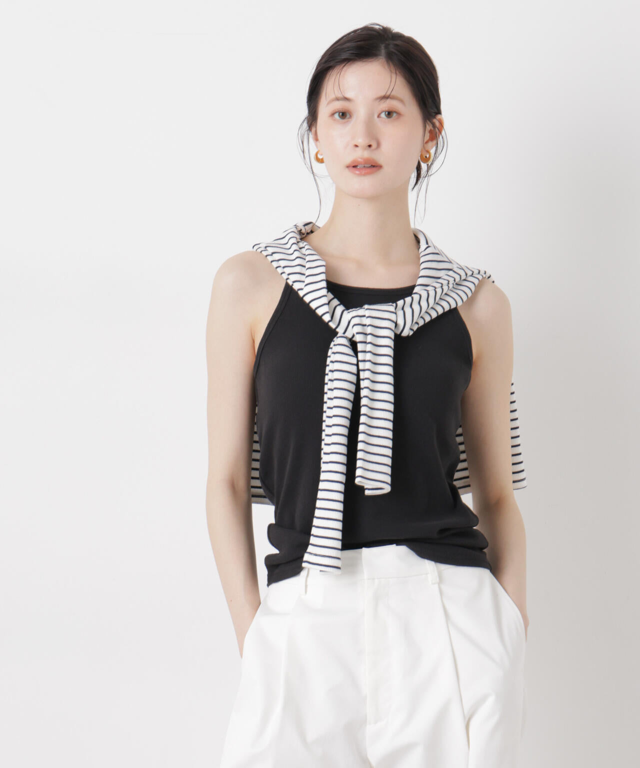 抗菌防臭リブカップ付きアメスリキャミ 6736124308