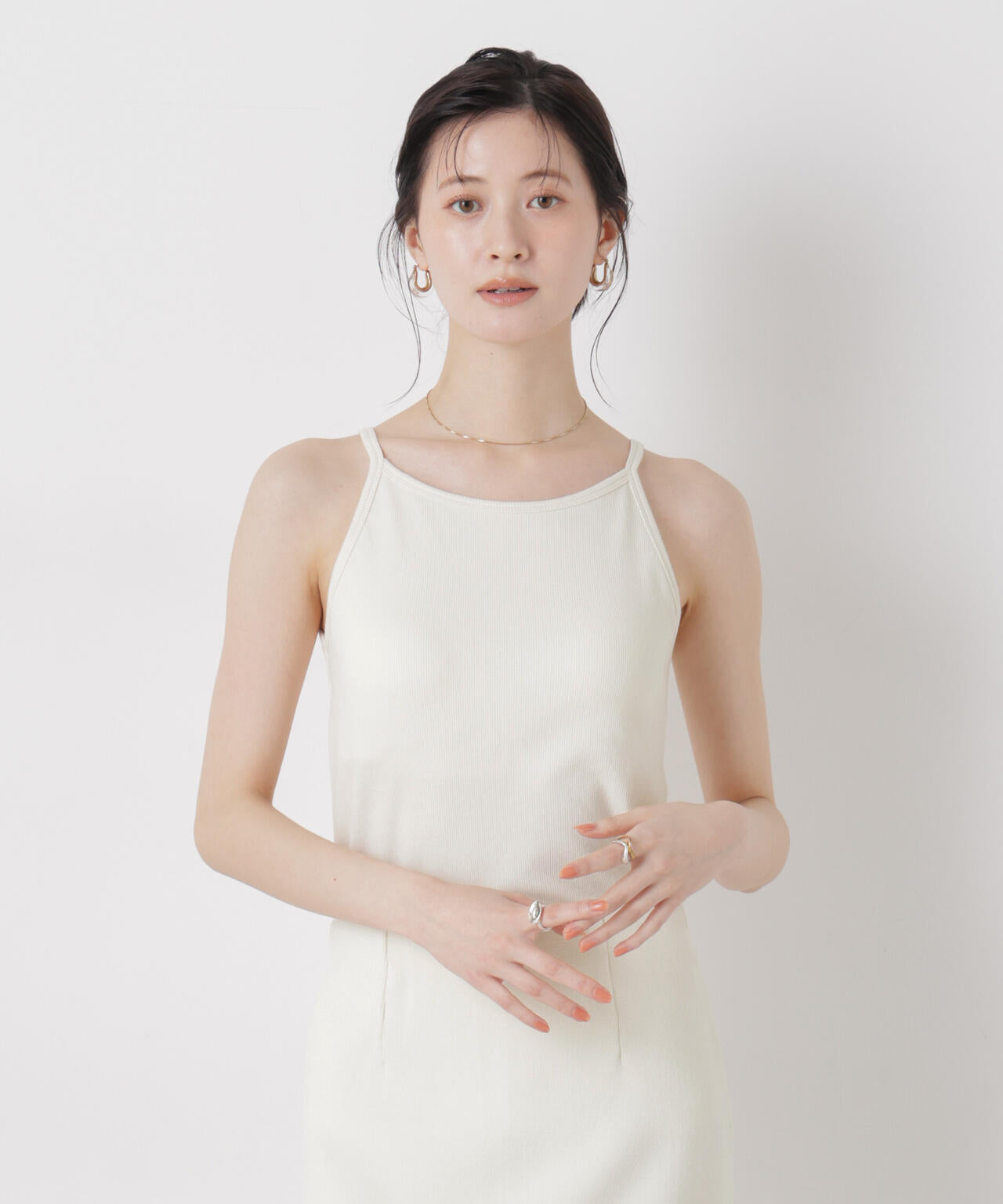 抗菌防臭リブカップ付きアメスリキャミ 6736124308