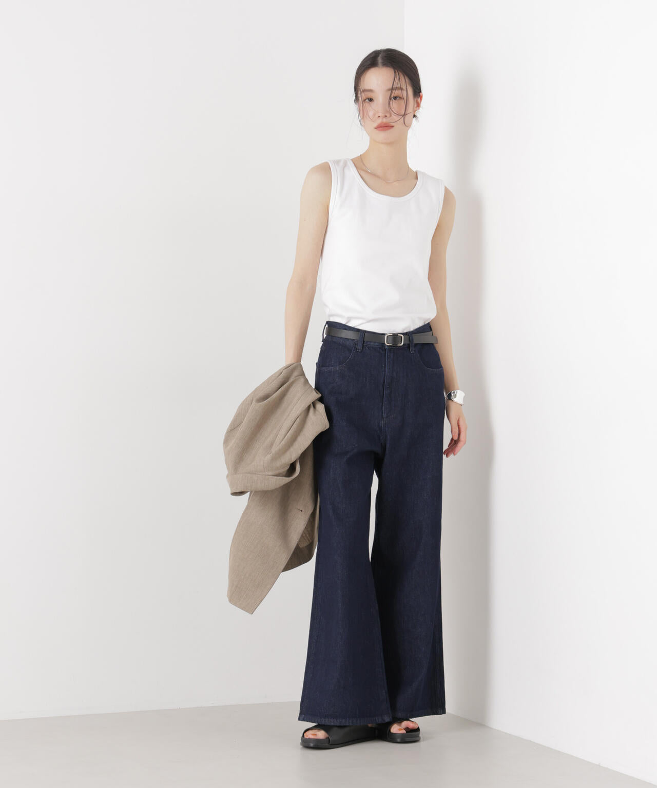 抗菌防臭コットンフライスカットタンクトップ 6736124312