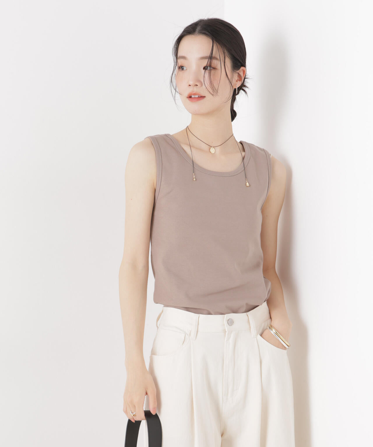 抗菌防臭コットンフライスカットタンクトップ 6736124312