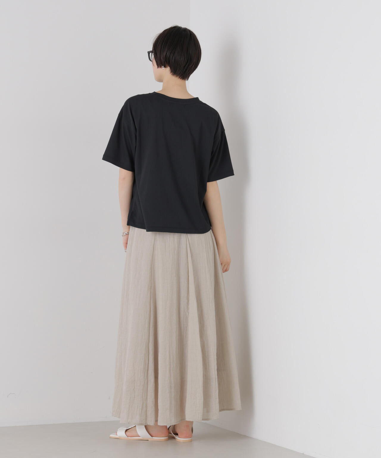 汗隠糸加工&多彩機能カットソー素材 クルーネックトップス 6736124320