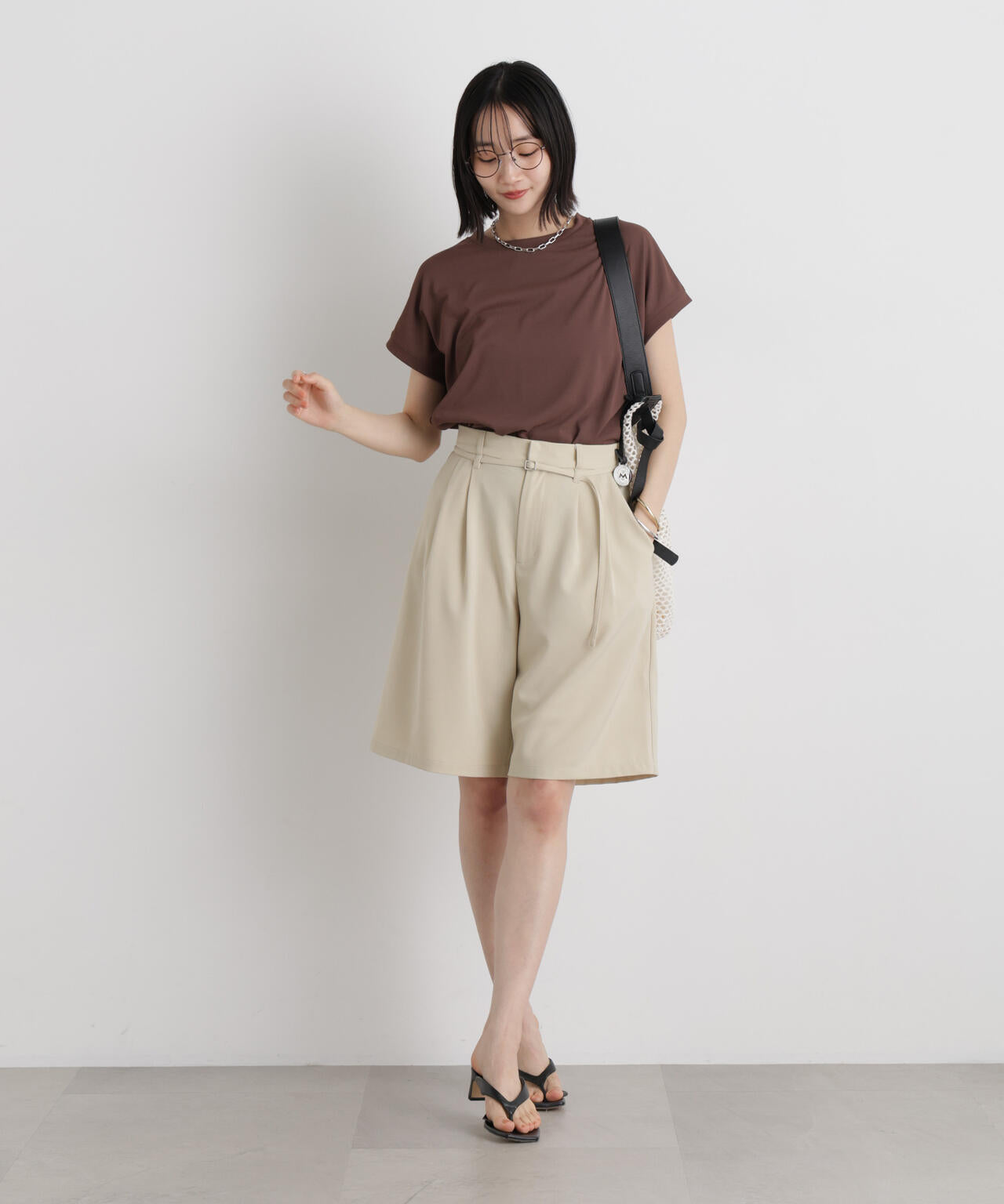 汗隠糸加工&多彩機能カットソー素材 ドルマンフレンチトップス 6736124321