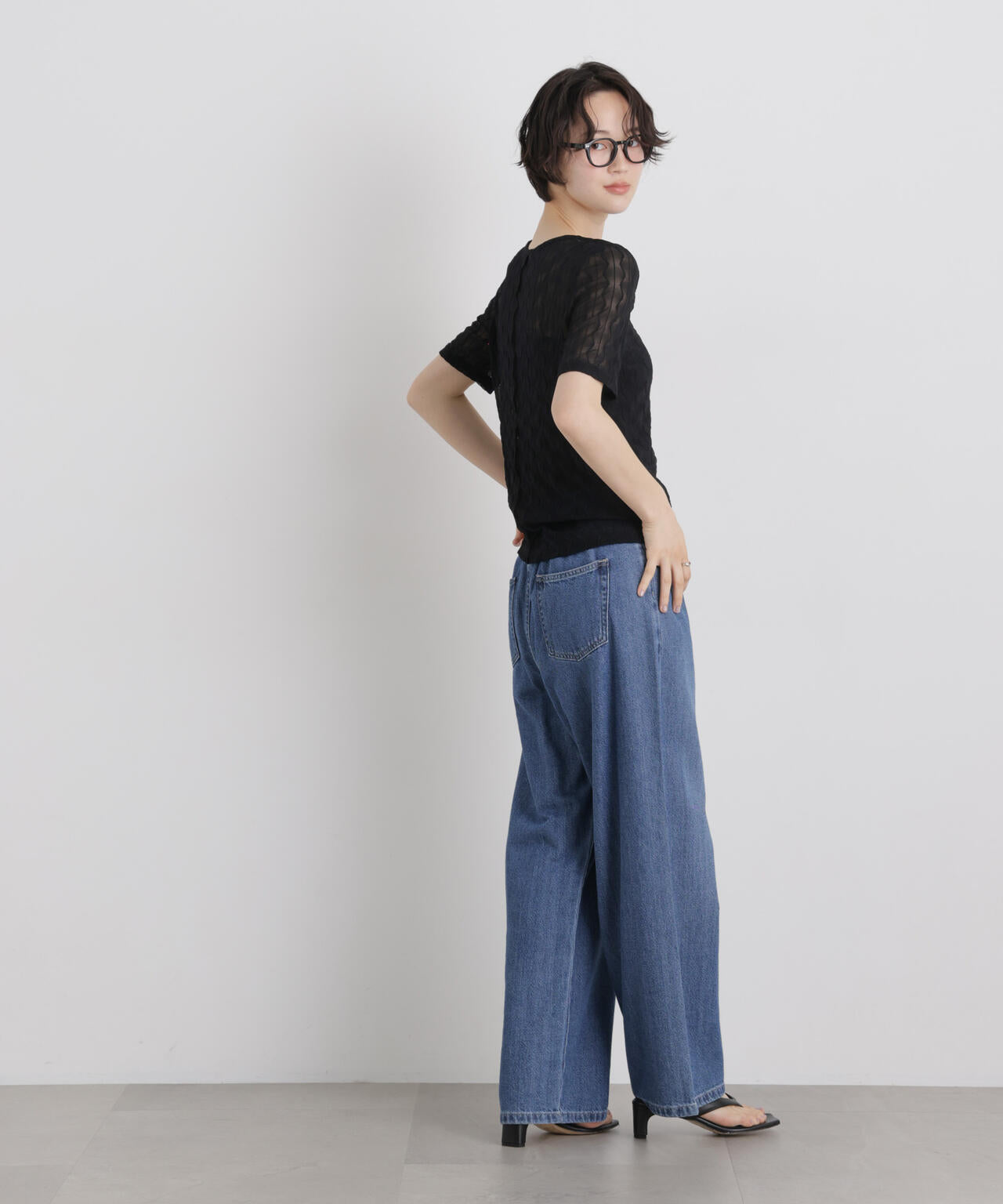 シアーカットクルーネックトップス 6736124324
