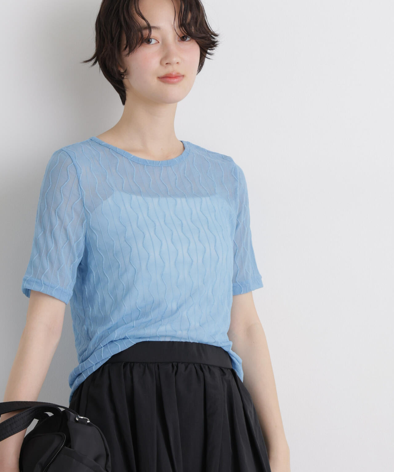 シアーカットクルーネックトップス 6736124324