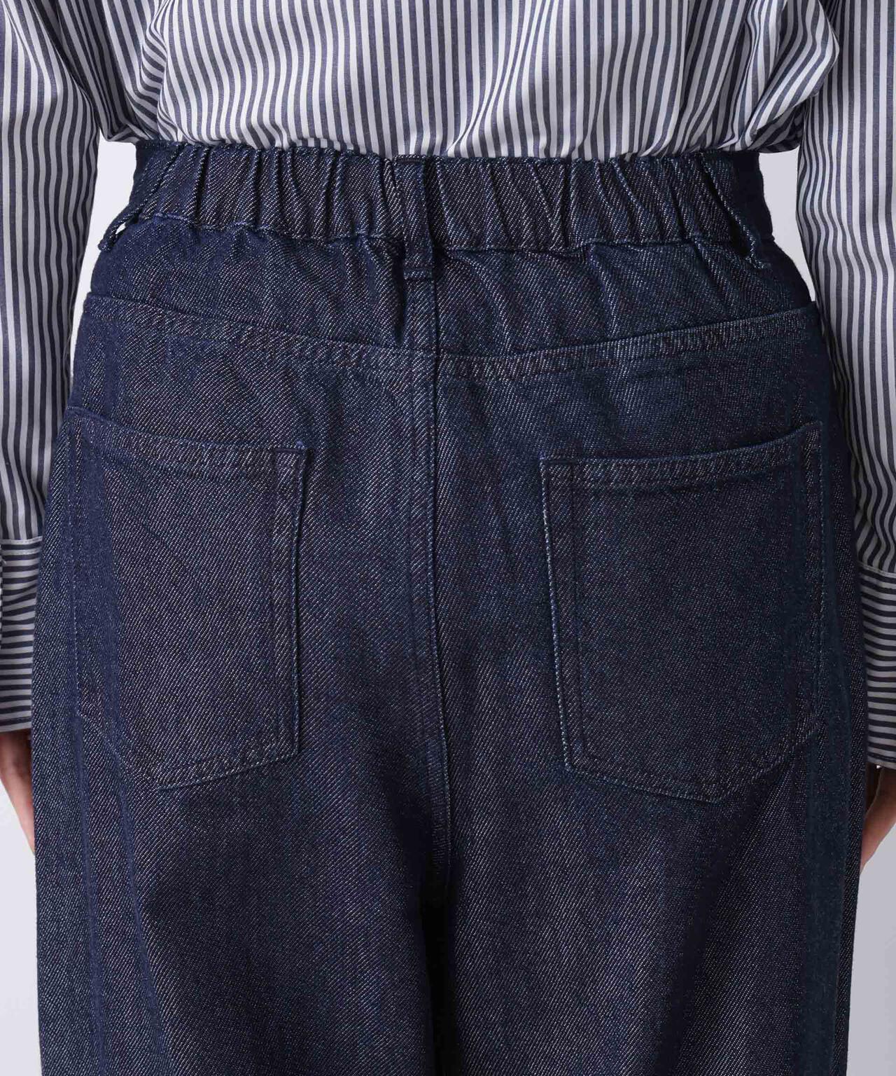 ウエストドロストワイドデニムパンツ 6736127306