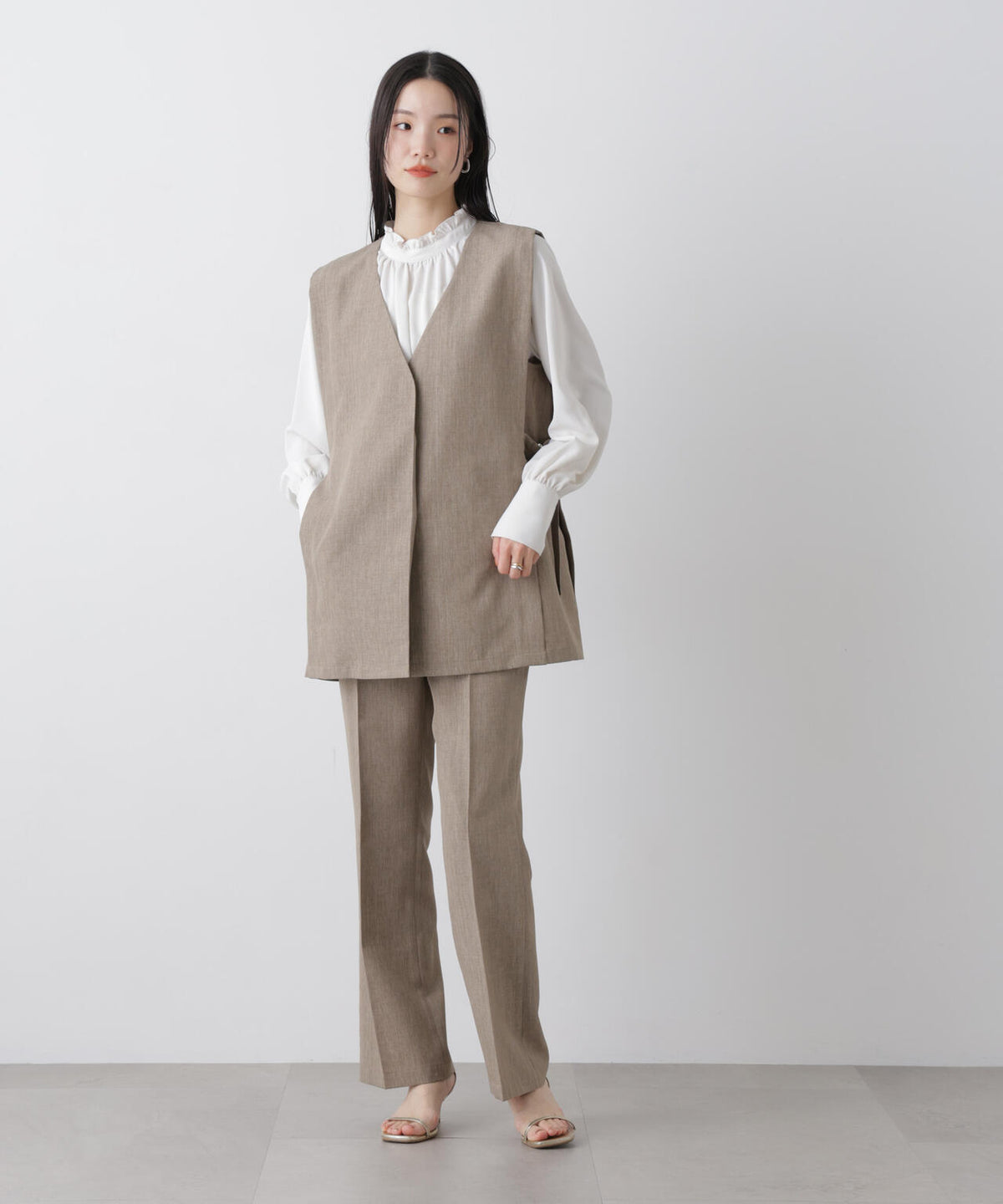 多機能センタープレスパンツ(セットアップ可) 6736127307